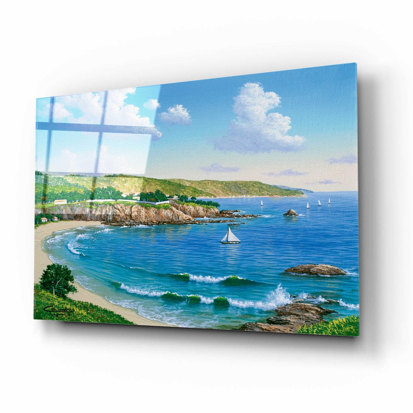 Epic Art 'Laguna Beach, CA' by Eduardo Camoes, Acrylic Glass Wall Art,16x12