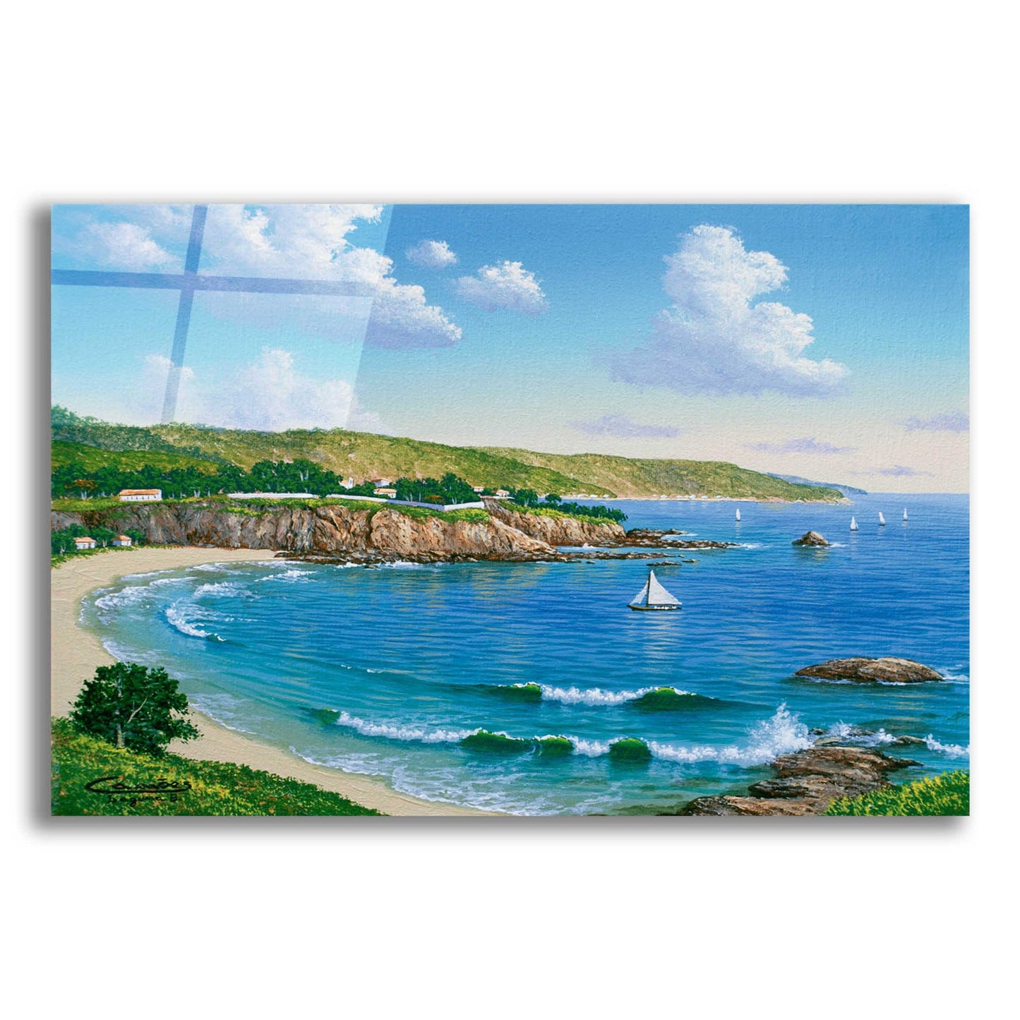 Epic Art 'Laguna Beach, CA' by Eduardo Camoes, Acrylic Glass Wall Art,24x16