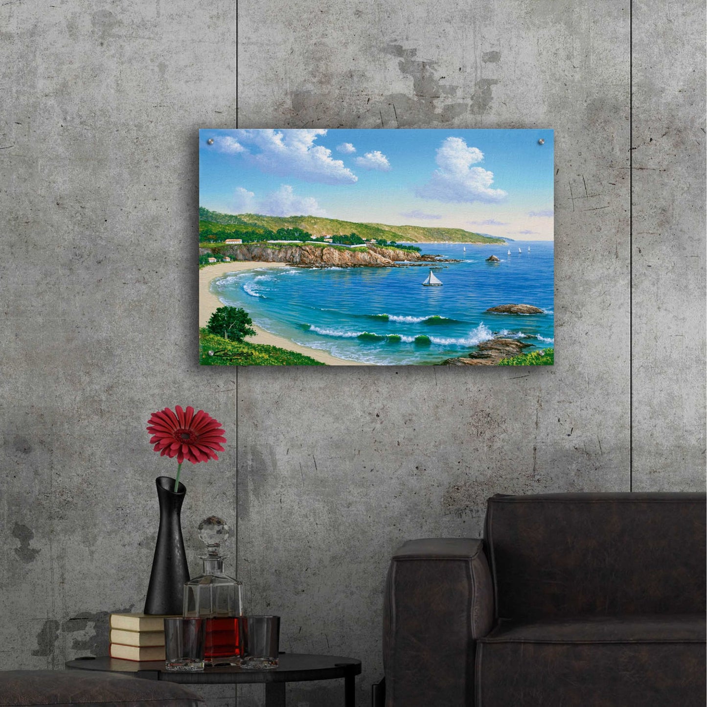 Epic Art 'Laguna Beach, CA' by Eduardo Camoes, Acrylic Glass Wall Art,36x24