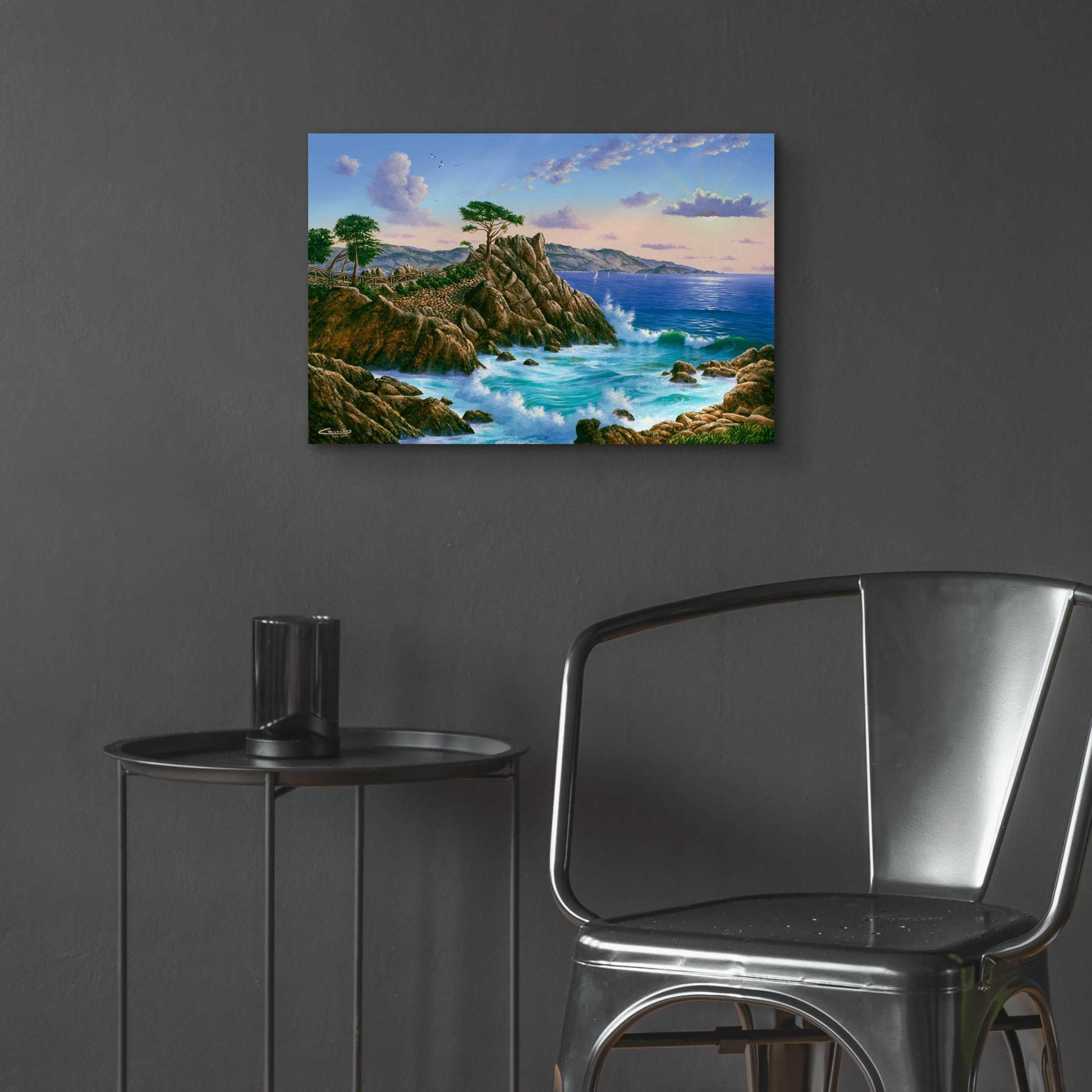 Epic Art 'Lone Cypress, Carmel, CA' by Eduardo Camoes, Acrylic Glass Wall Art,24x16