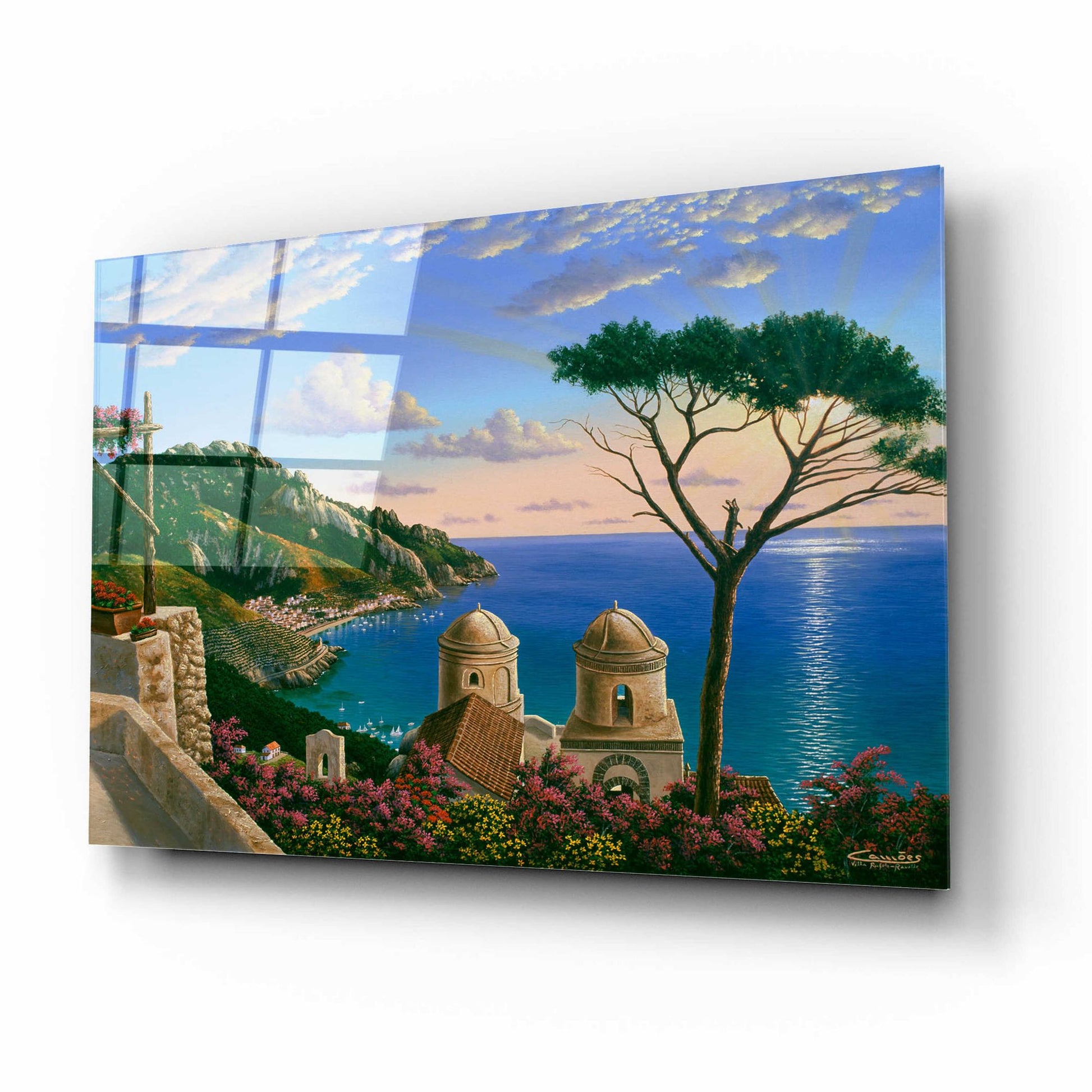 Epic Art 'Villa Rufolo, Italy' by Eduardo Camoes, Acrylic Glass Wall Art,16x12