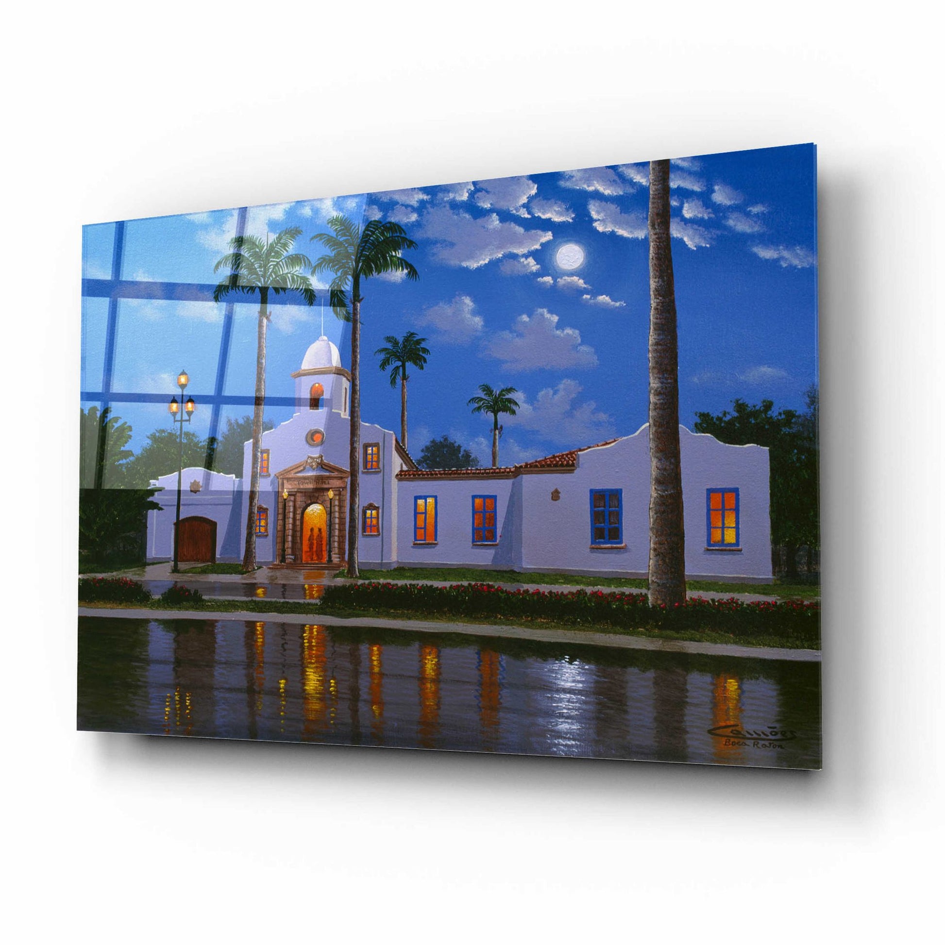 Epic Art 'Boca Raton Town Hall, FL' by Eduardo Camoes, Acrylic Glass Wall Art,16x12