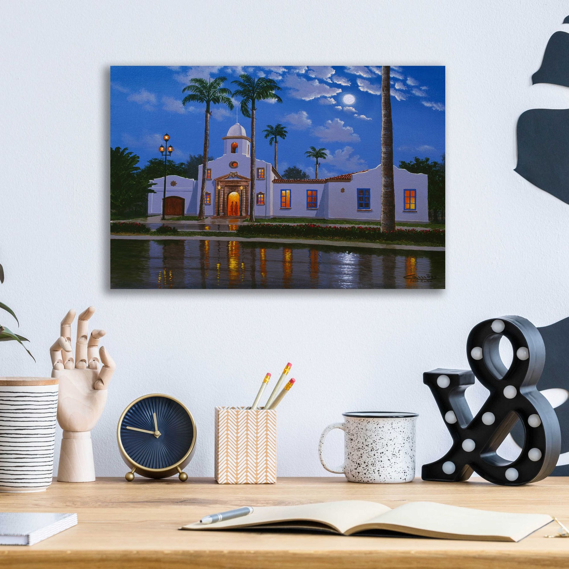 Epic Art 'Boca Raton Town Hall, FL' by Eduardo Camoes, Acrylic Glass Wall Art,16x12