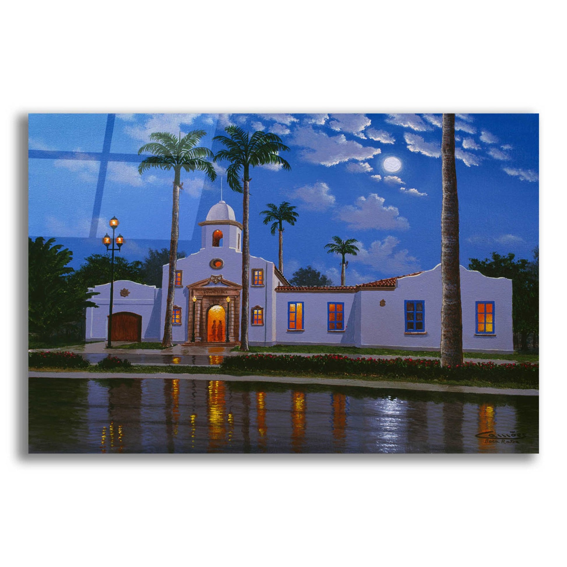 Epic Art 'Boca Raton Town Hall, FL' by Eduardo Camoes, Acrylic Glass Wall Art,24x16