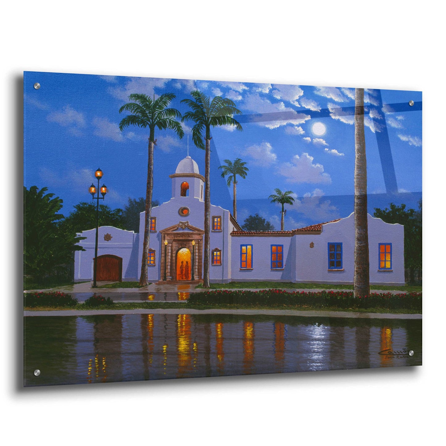 Epic Art 'Boca Raton Town Hall, FL' by Eduardo Camoes, Acrylic Glass Wall Art,36x24