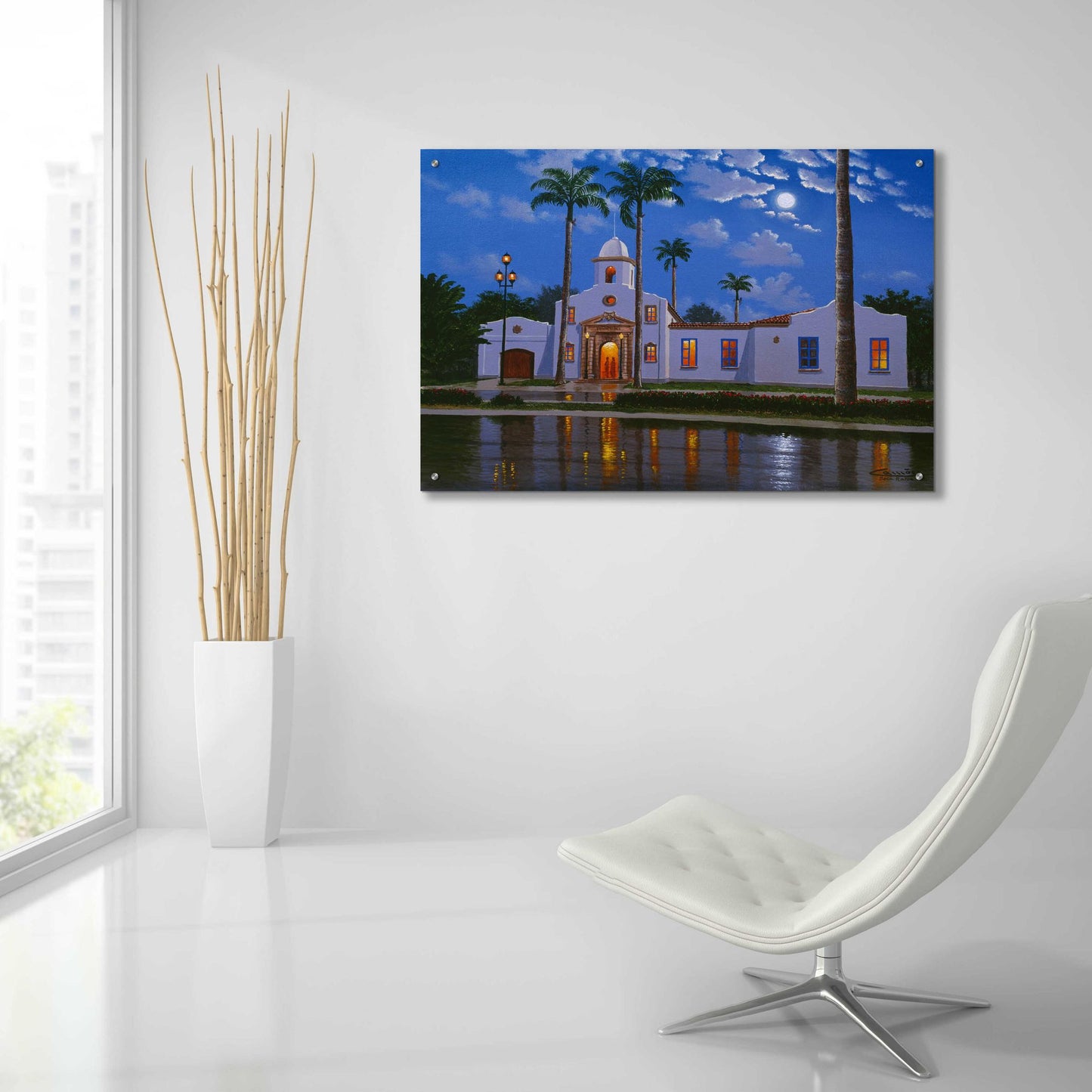 Epic Art 'Boca Raton Town Hall, FL' by Eduardo Camoes, Acrylic Glass Wall Art,36x24