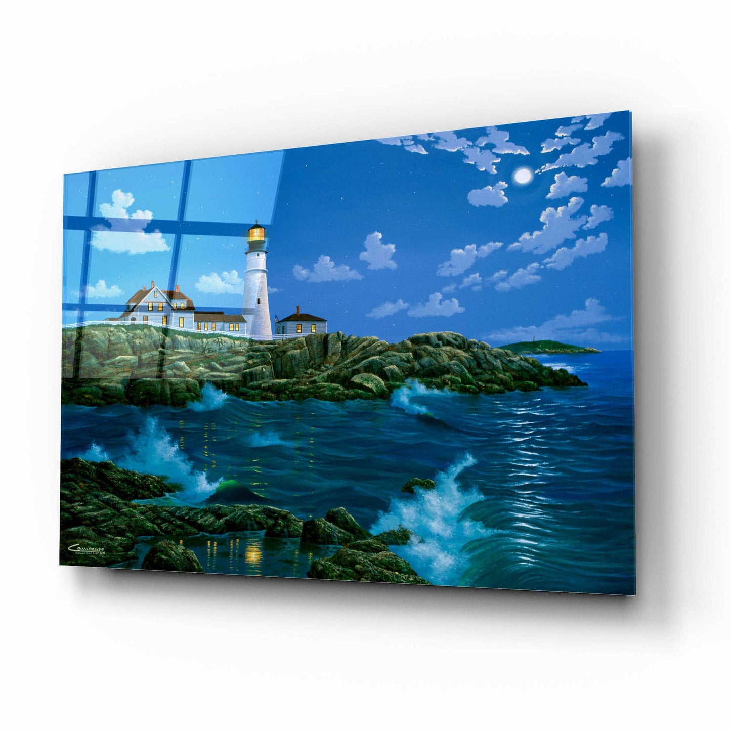 Epic Art 'Portland Head Light' by Eduardo Camoes, Acrylic Glass Wall Art,16x12