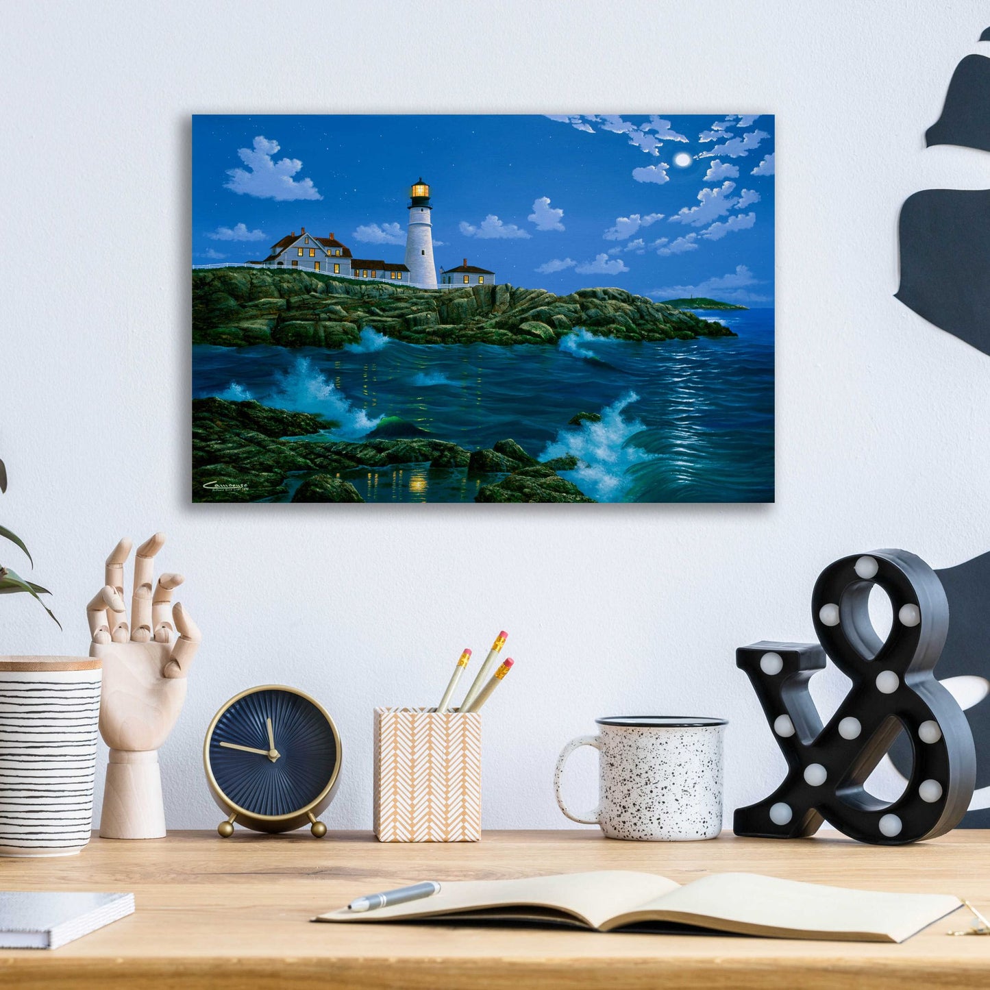 Epic Art 'Portland Head Light' by Eduardo Camoes, Acrylic Glass Wall Art,16x12