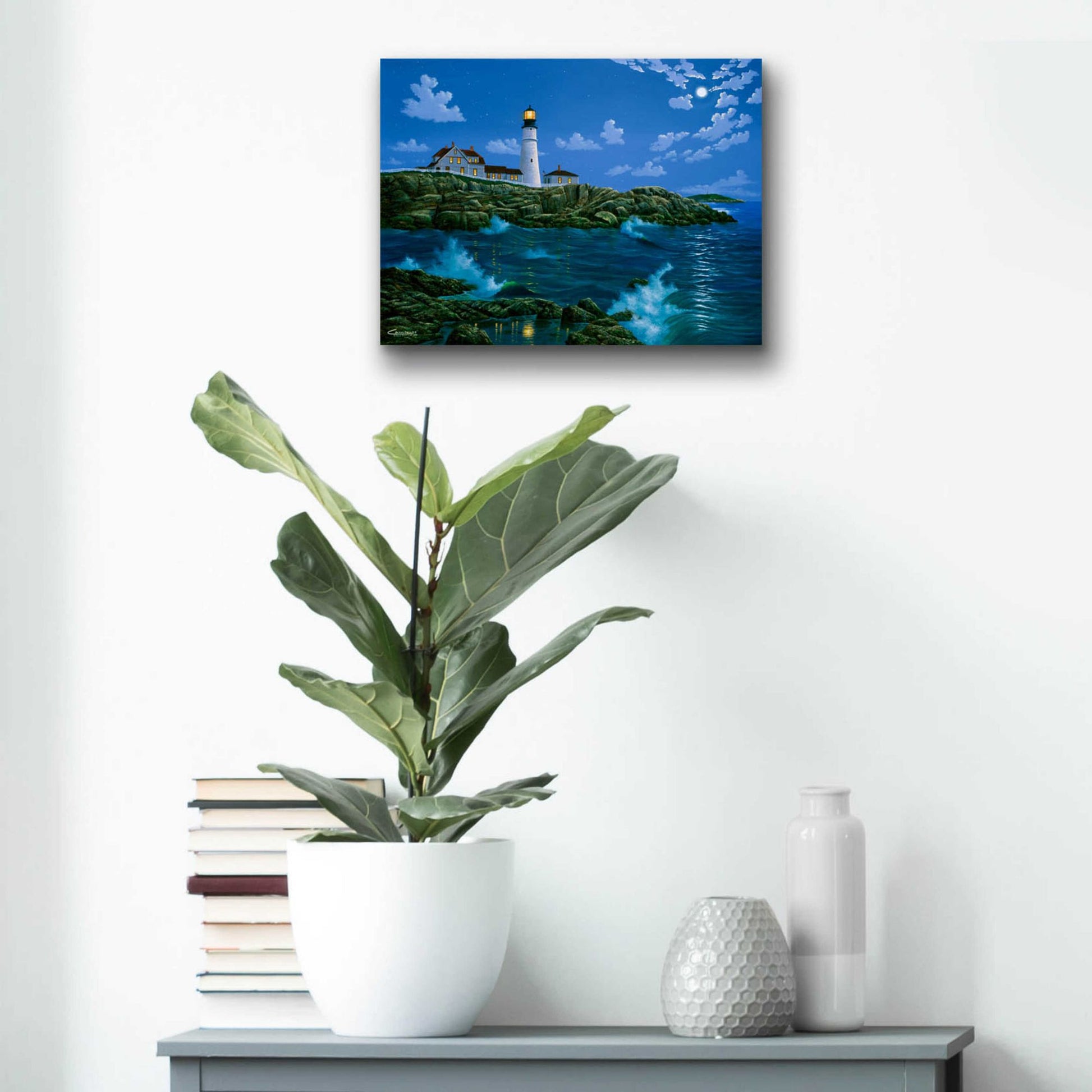 Epic Art 'Portland Head Light' by Eduardo Camoes, Acrylic Glass Wall Art,16x12