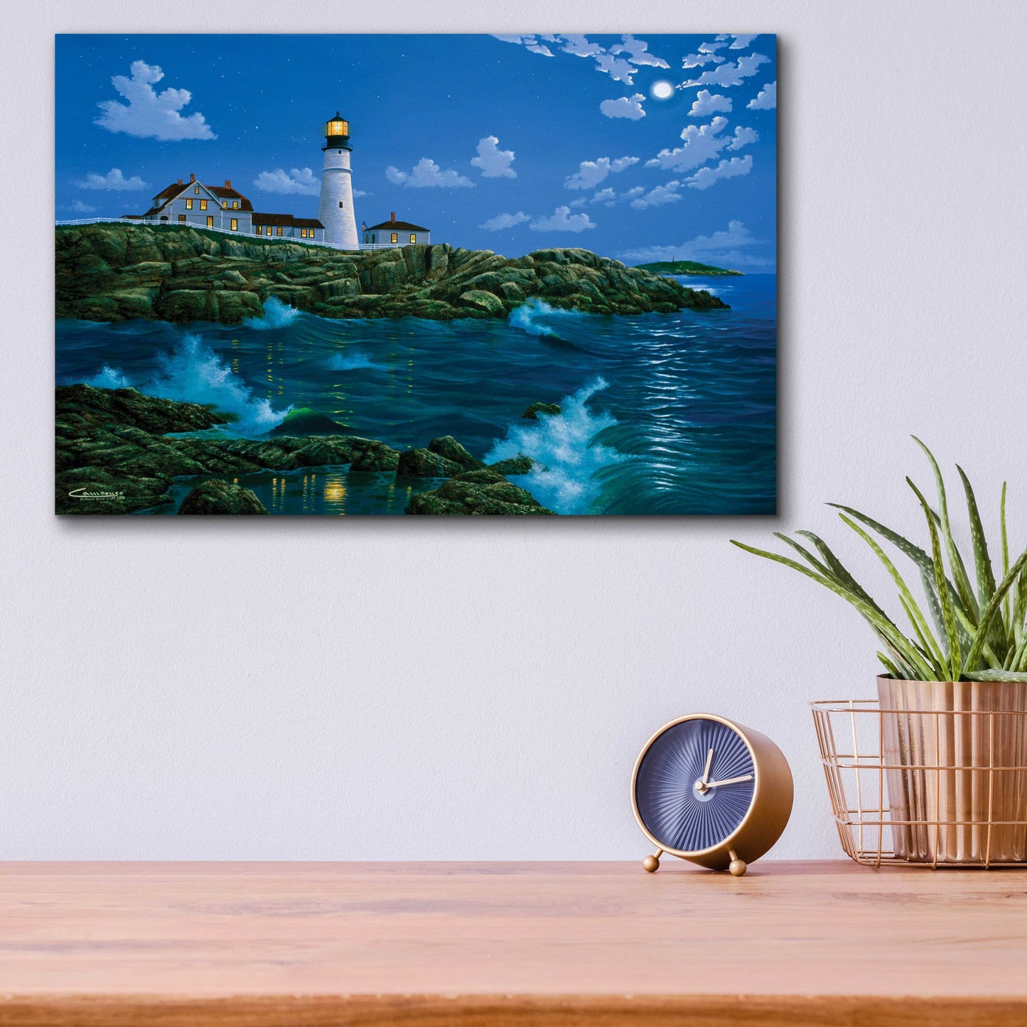 Epic Art 'Portland Head Light' by Eduardo Camoes, Acrylic Glass Wall Art,16x12