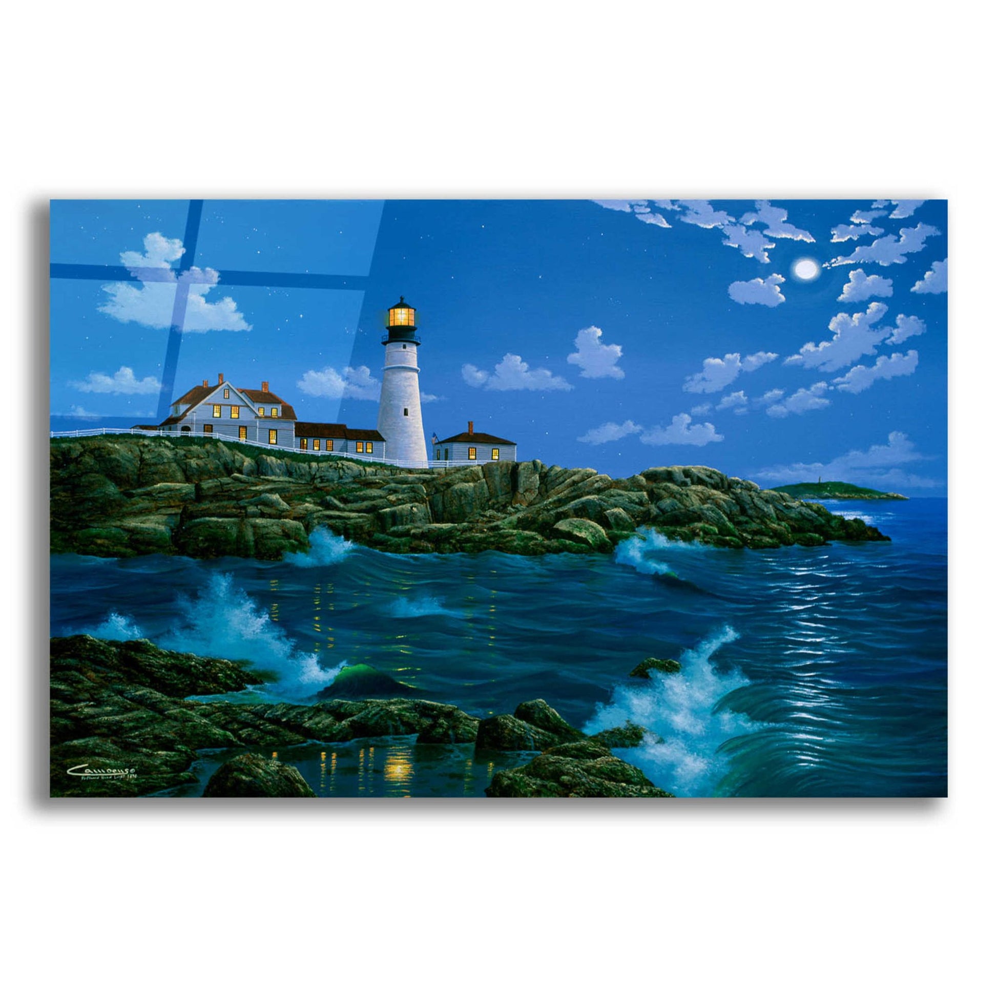 Epic Art 'Portland Head Light' by Eduardo Camoes, Acrylic Glass Wall Art,24x16