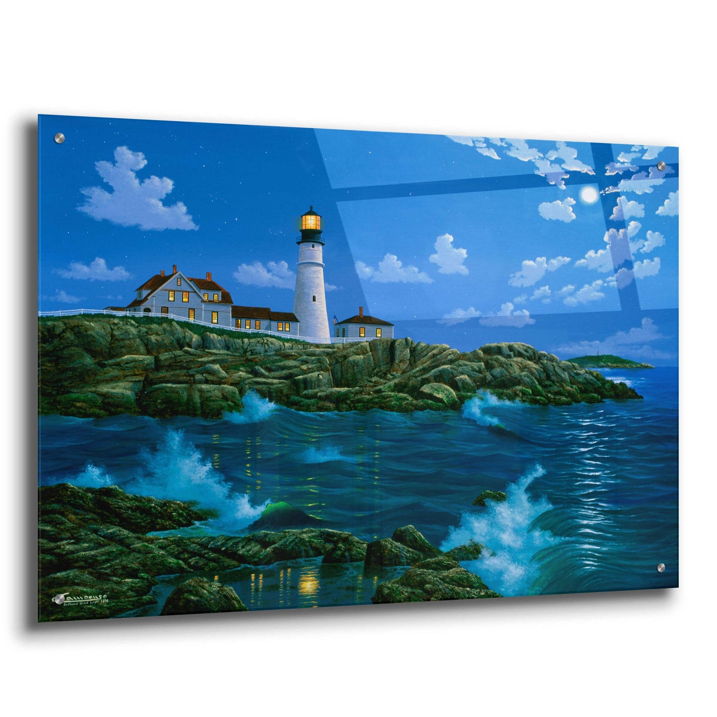 Epic Art 'Portland Head Light' by Eduardo Camoes, Acrylic Glass Wall Art,36x24