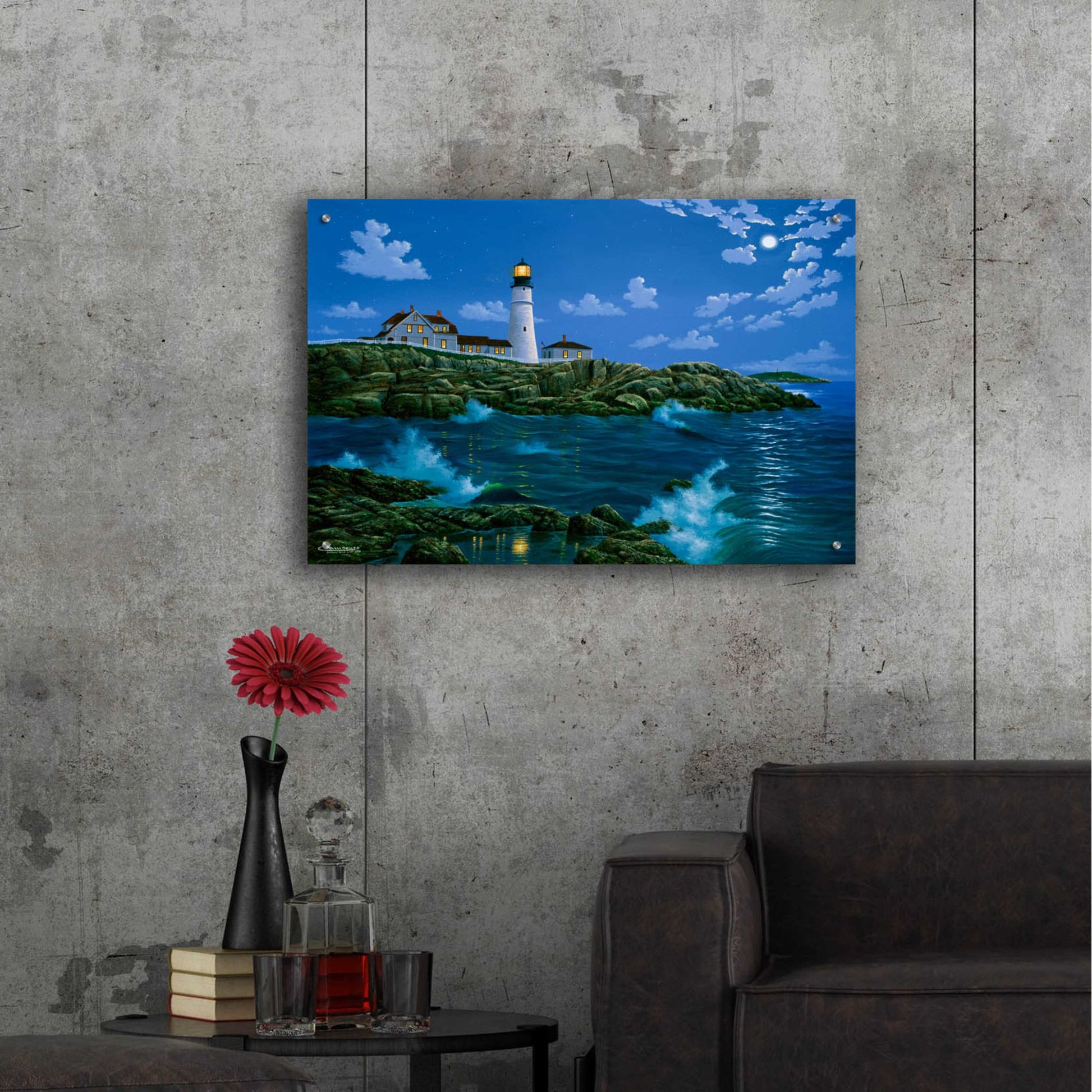 Epic Art 'Portland Head Light' by Eduardo Camoes, Acrylic Glass Wall Art,36x24