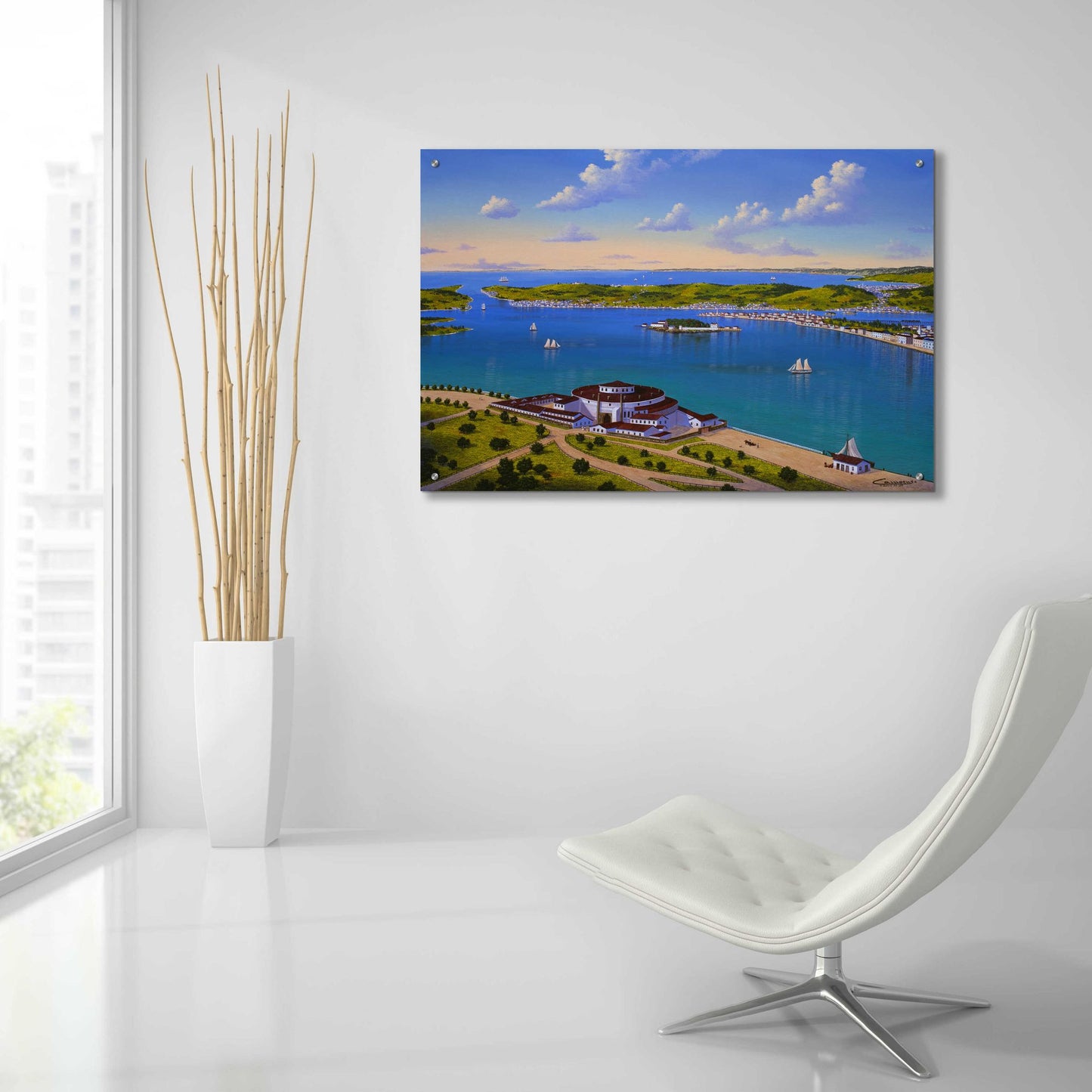 Epic Art 'The Battery, NY' by Eduardo Camoes, Acrylic Glass Wall Art,36x24