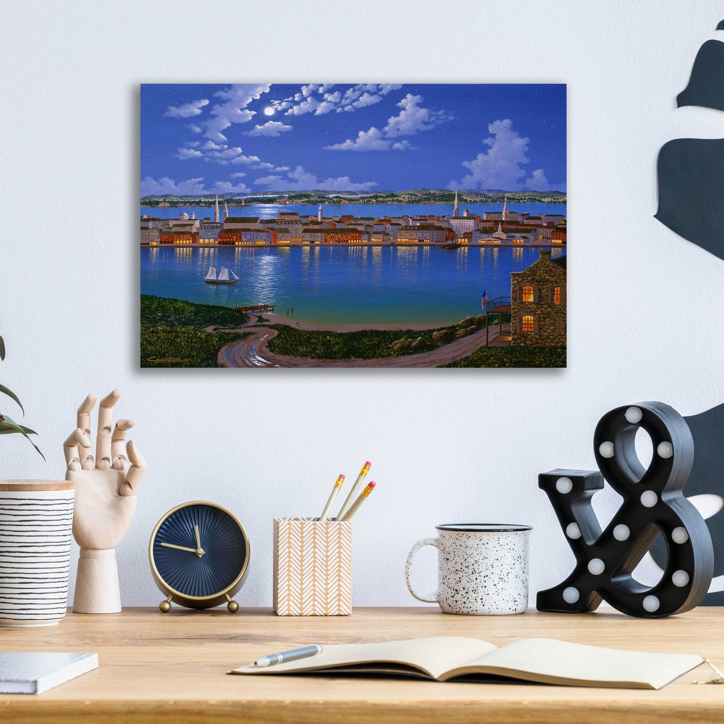 Epic Art 'New York From Brooklyn Heights 2' by Eduardo Camoes, Acrylic Glass Wall Art,16x12