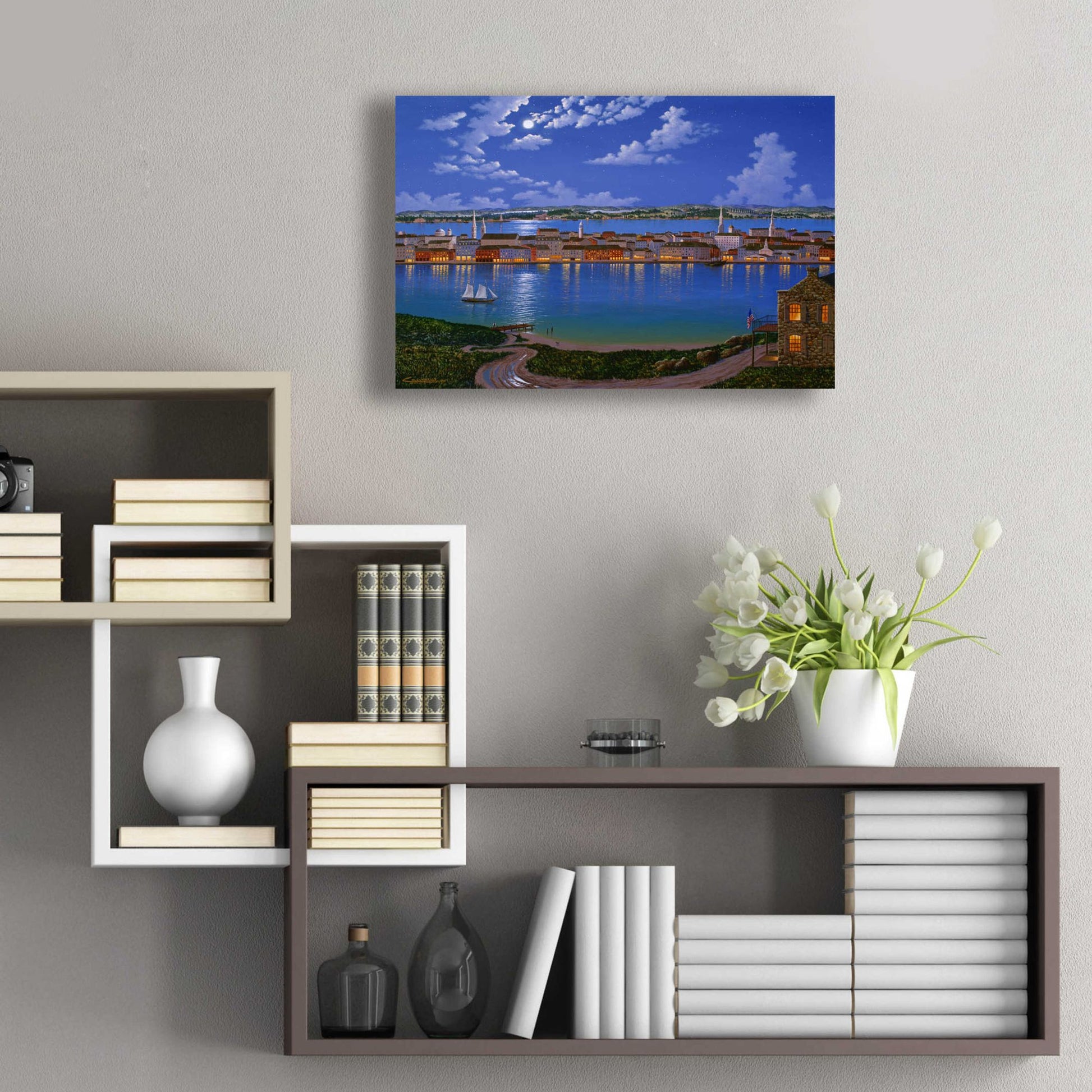 Epic Art 'New York From Brooklyn Heights 2' by Eduardo Camoes, Acrylic Glass Wall Art,24x16