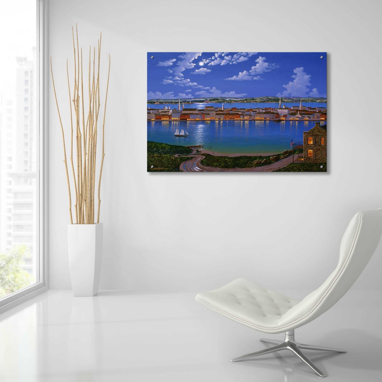 Epic Art 'New York From Brooklyn Heights 2' by Eduardo Camoes, Acrylic Glass Wall Art,36x24