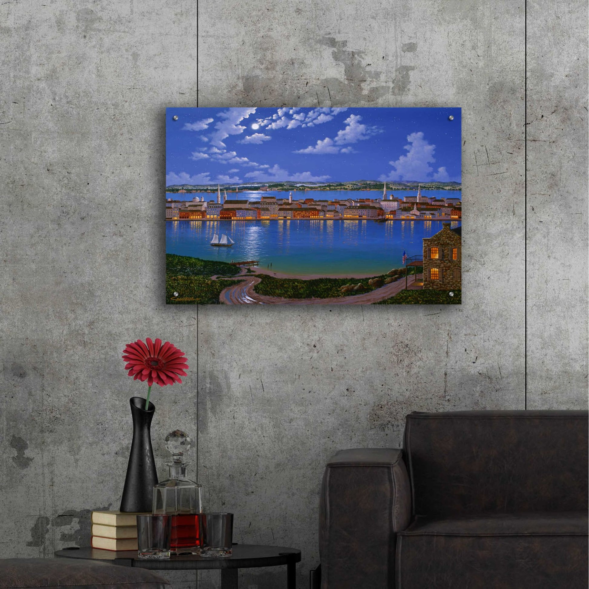 Epic Art 'New York From Brooklyn Heights 2' by Eduardo Camoes, Acrylic Glass Wall Art,36x24