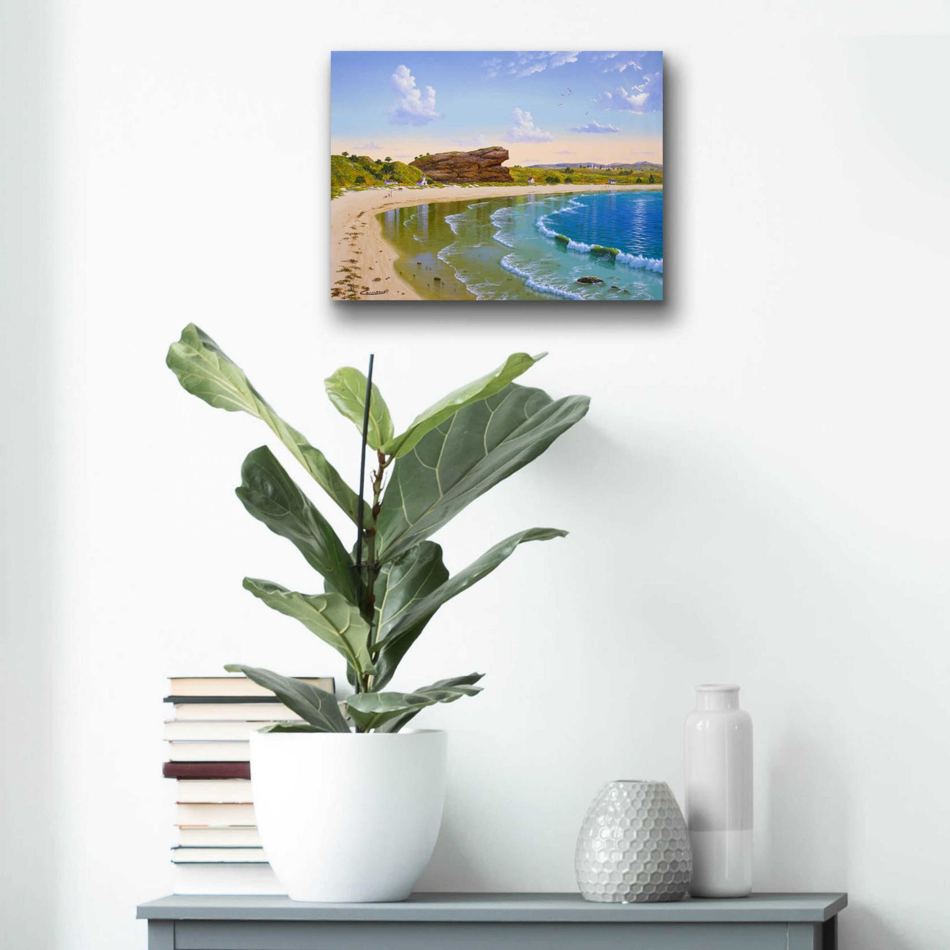 Epic Art 'Sachuest Beach' by Eduardo Camoes, Acrylic Glass Wall Art,16x12