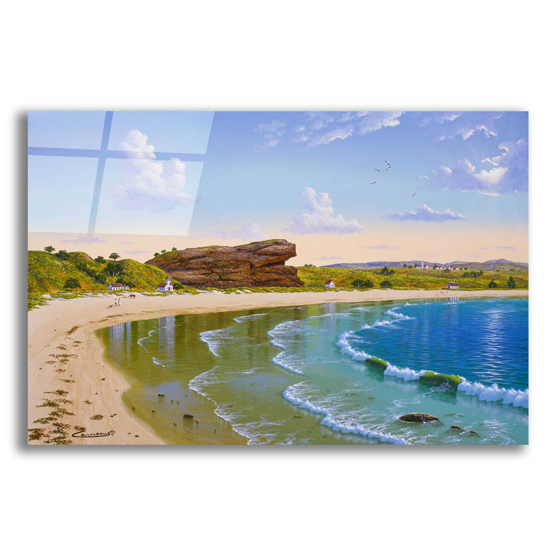 Epic Art 'Sachuest Beach' by Eduardo Camoes, Acrylic Glass Wall Art,24x16