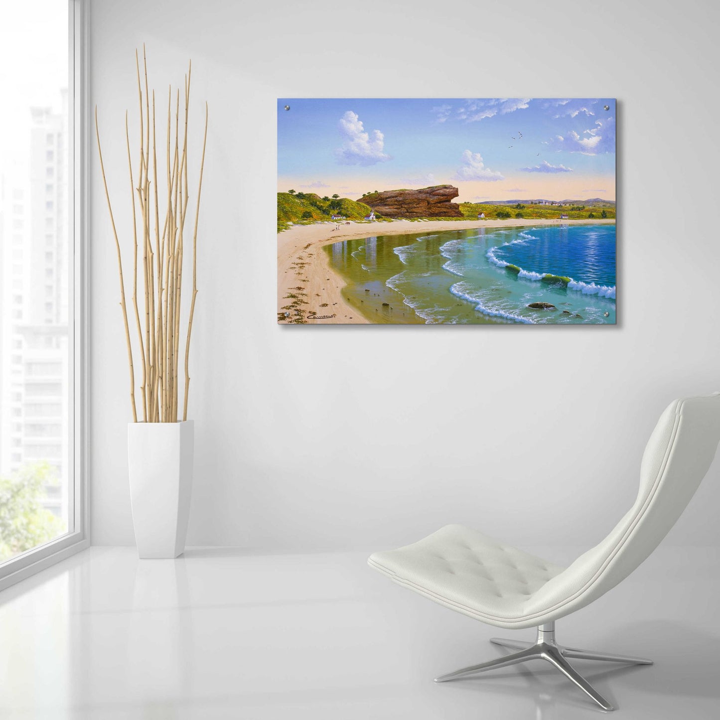 Epic Art 'Sachuest Beach' by Eduardo Camoes, Acrylic Glass Wall Art,36x24