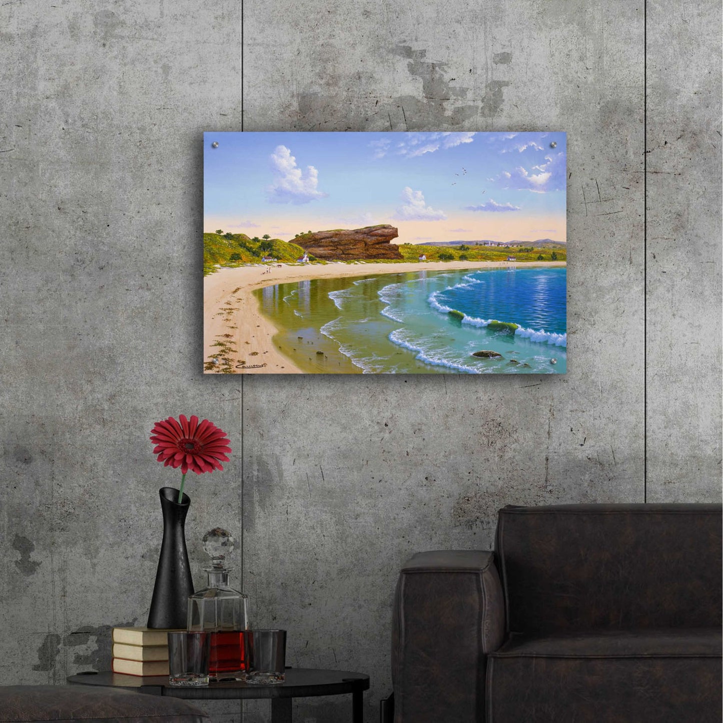 Epic Art 'Sachuest Beach' by Eduardo Camoes, Acrylic Glass Wall Art,36x24