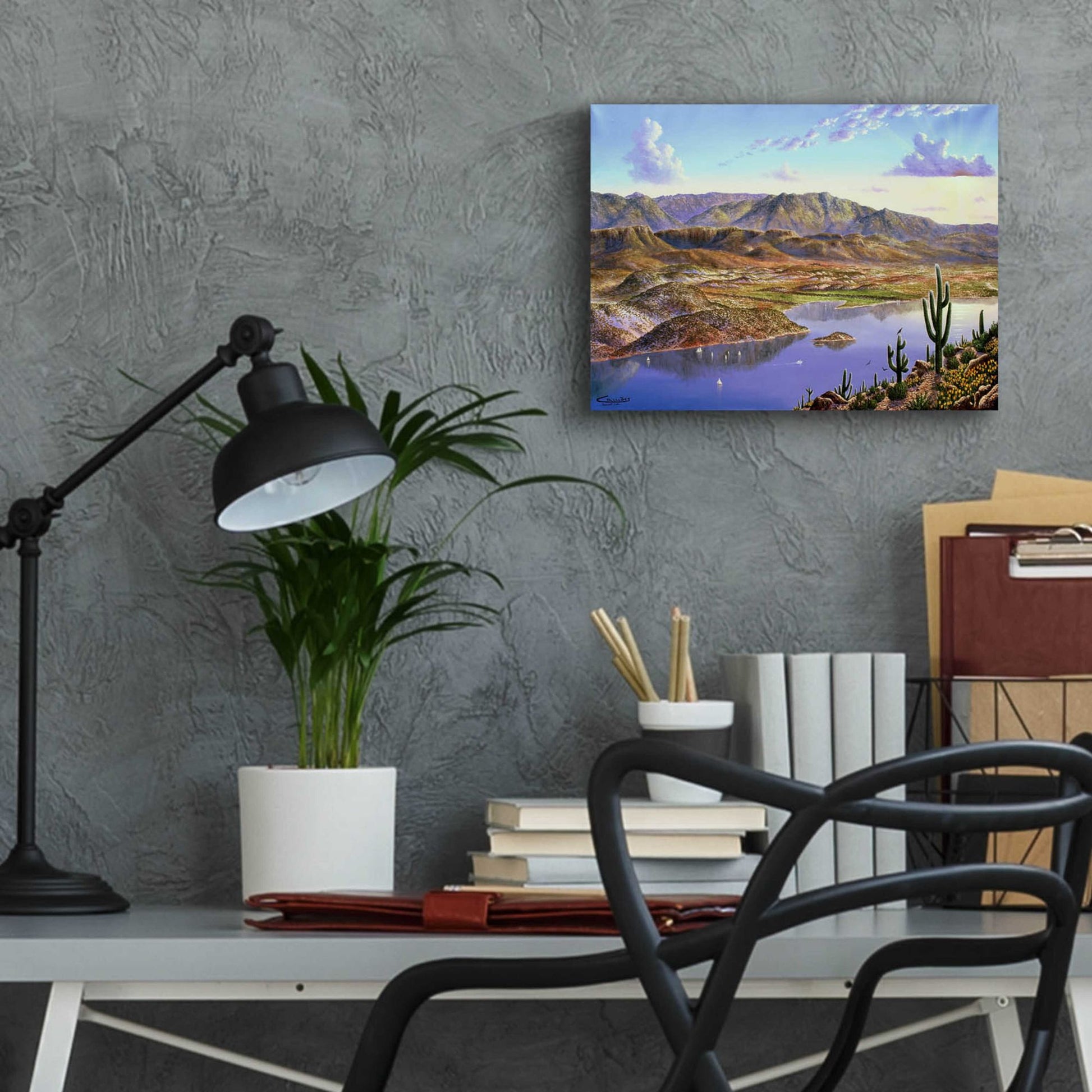 Epic Art 'Roosevelt Lake, AZ' by Eduardo Camoes, Acrylic Glass Wall Art,16x12