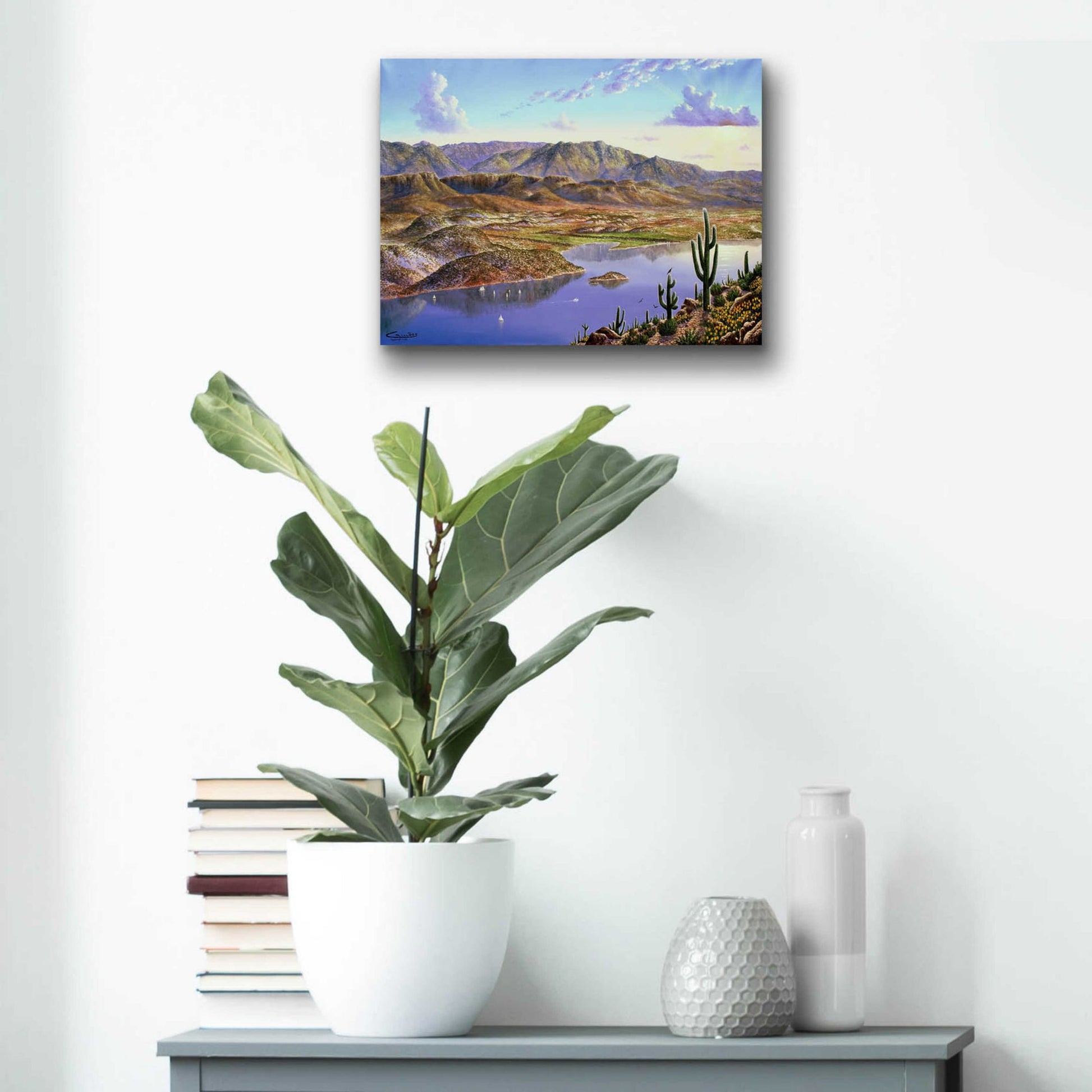 Epic Art 'Roosevelt Lake, AZ' by Eduardo Camoes, Acrylic Glass Wall Art,16x12