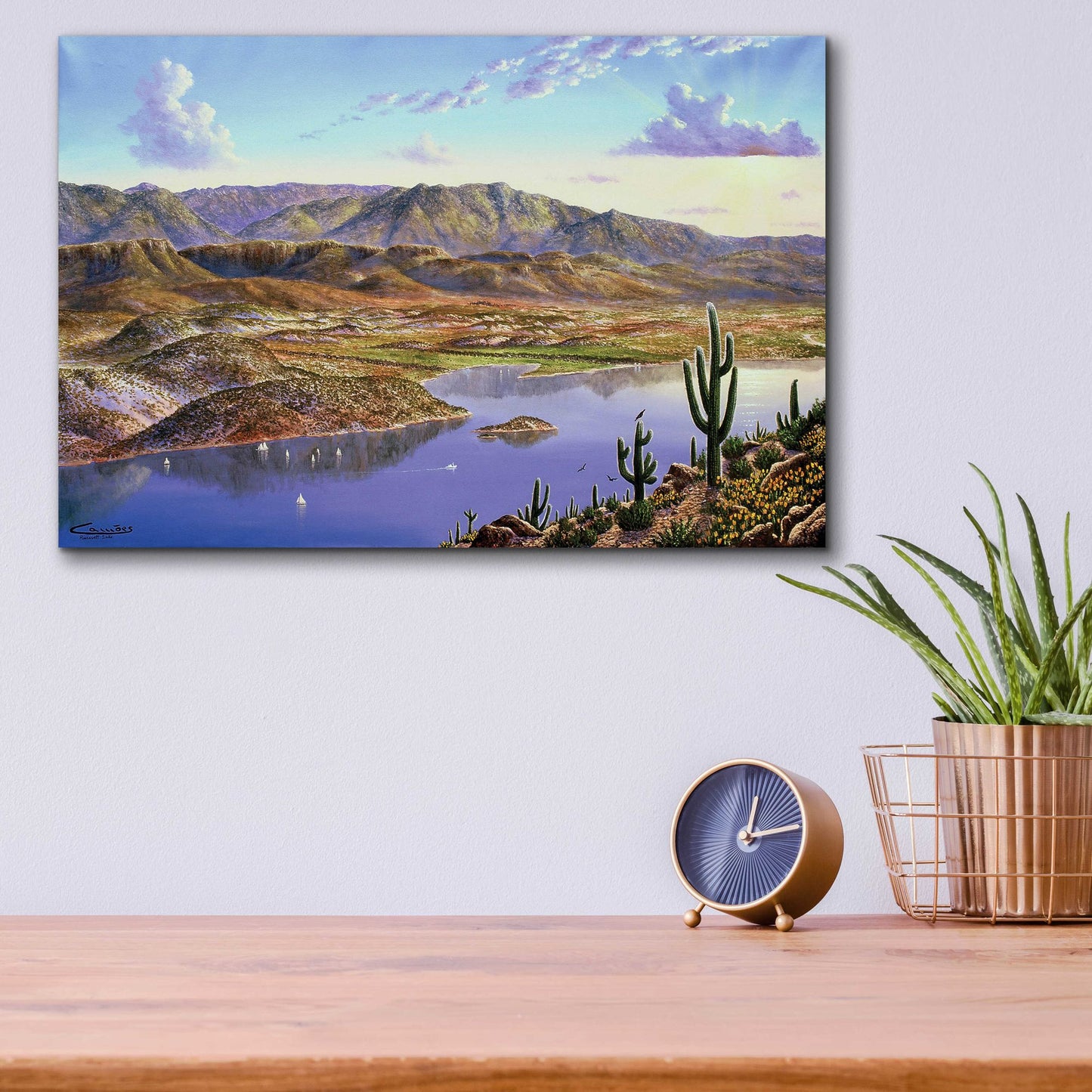 Epic Art 'Roosevelt Lake, AZ' by Eduardo Camoes, Acrylic Glass Wall Art,16x12