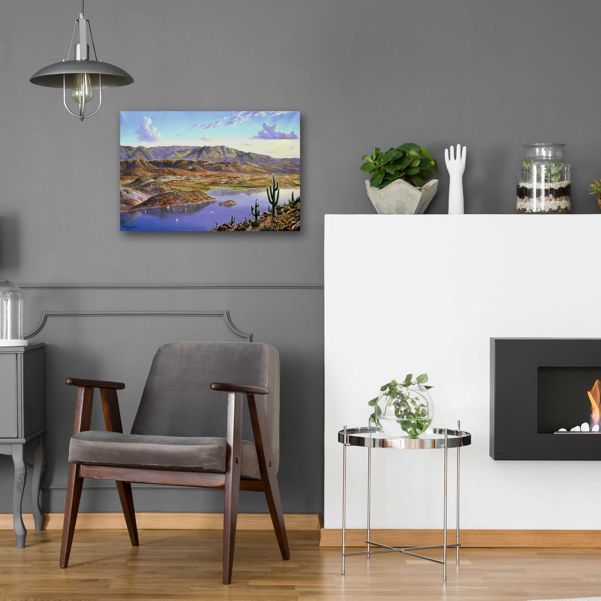 Epic Art 'Roosevelt Lake, AZ' by Eduardo Camoes, Acrylic Glass Wall Art,24x16