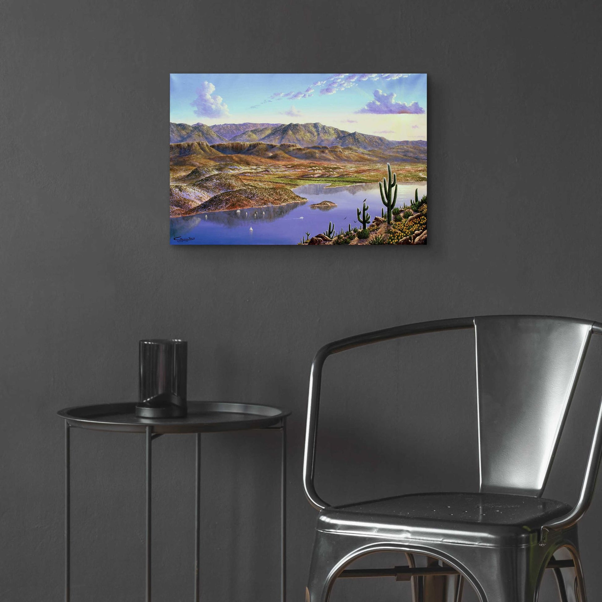 Epic Art 'Roosevelt Lake, AZ' by Eduardo Camoes, Acrylic Glass Wall Art,24x16