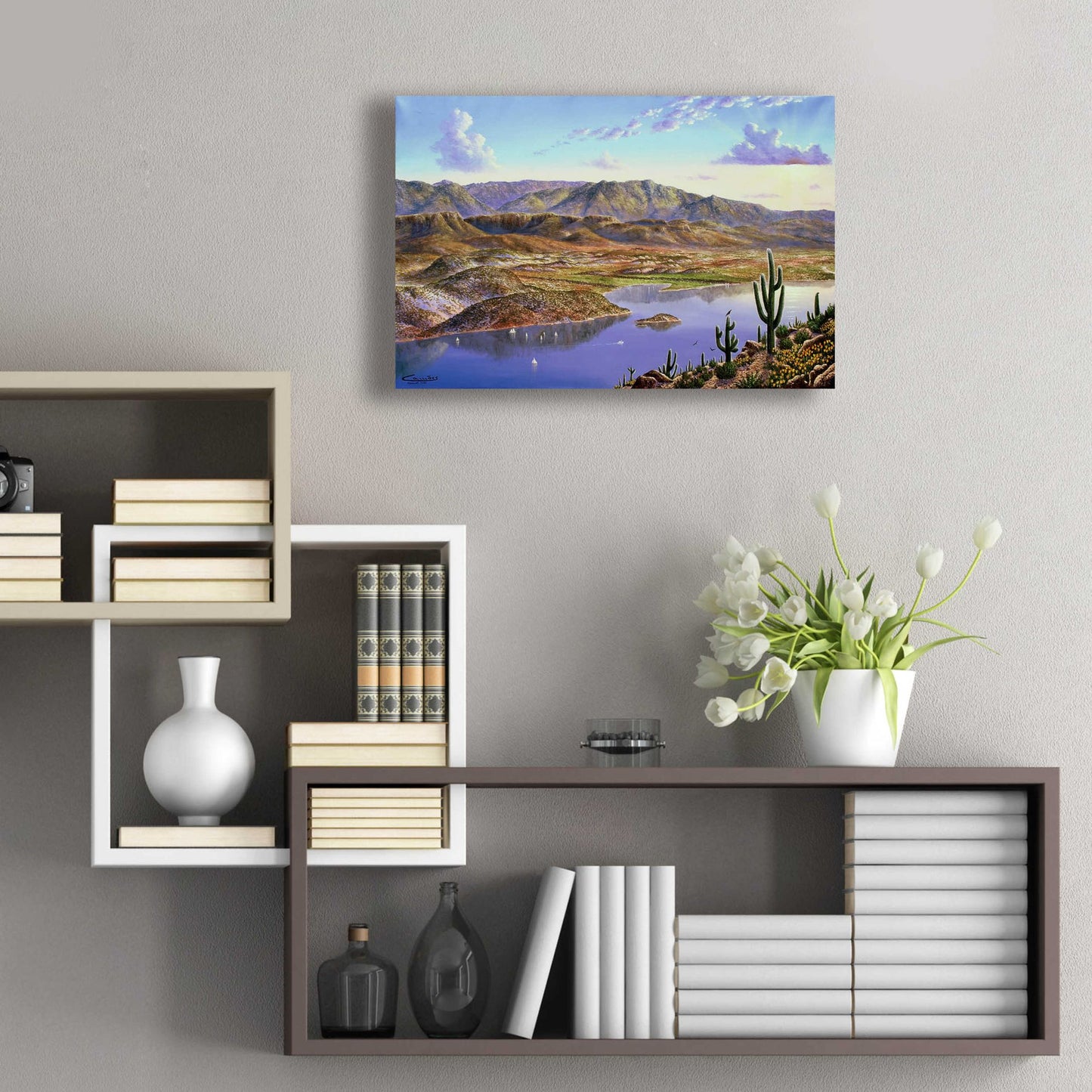 Epic Art 'Roosevelt Lake, AZ' by Eduardo Camoes, Acrylic Glass Wall Art,24x16