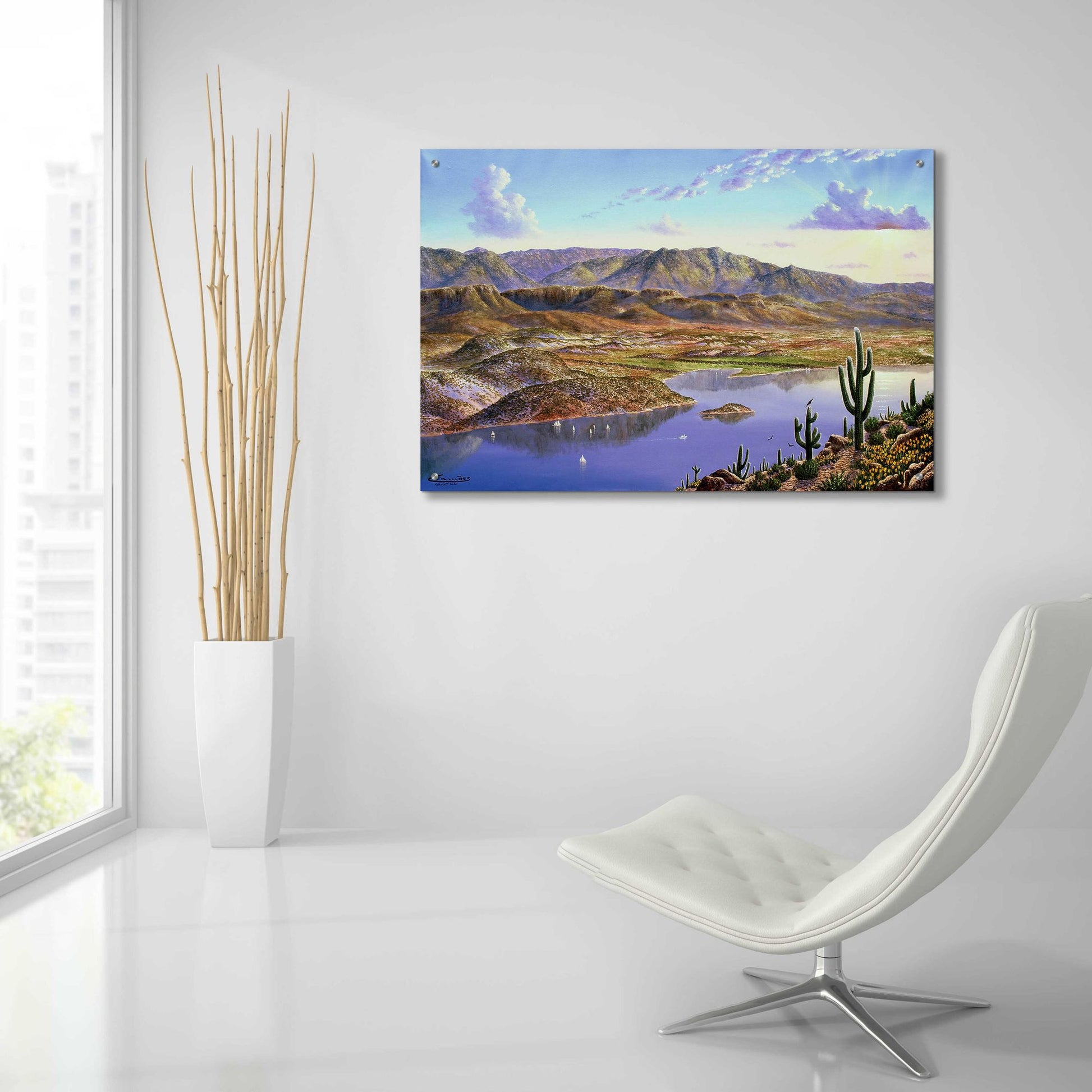 Epic Art 'Roosevelt Lake, AZ' by Eduardo Camoes, Acrylic Glass Wall Art,36x24