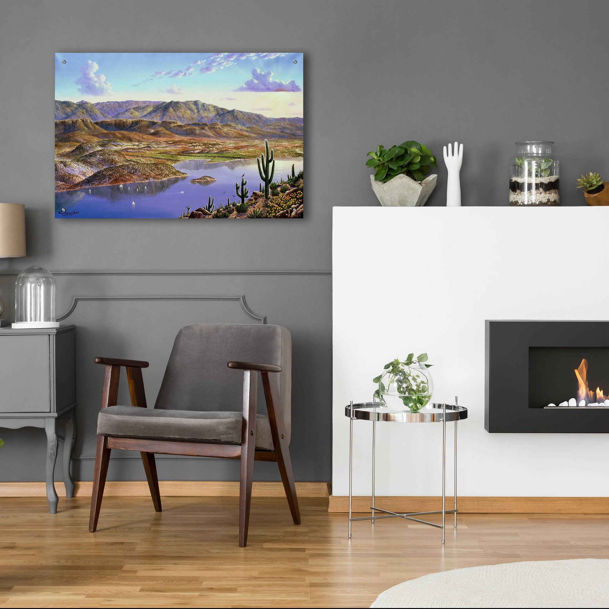 Epic Art 'Roosevelt Lake, AZ' by Eduardo Camoes, Acrylic Glass Wall Art,36x24