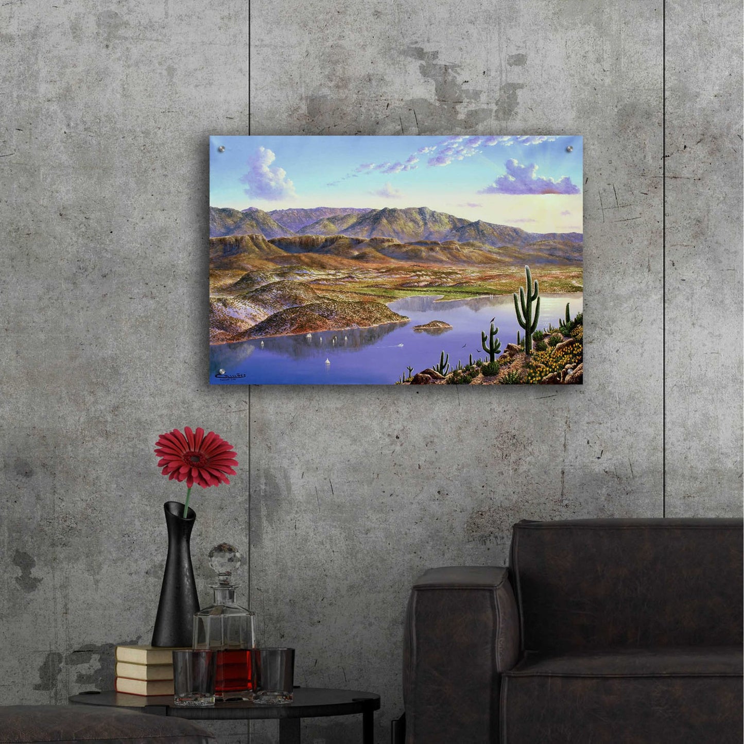 Epic Art 'Roosevelt Lake, AZ' by Eduardo Camoes, Acrylic Glass Wall Art,36x24