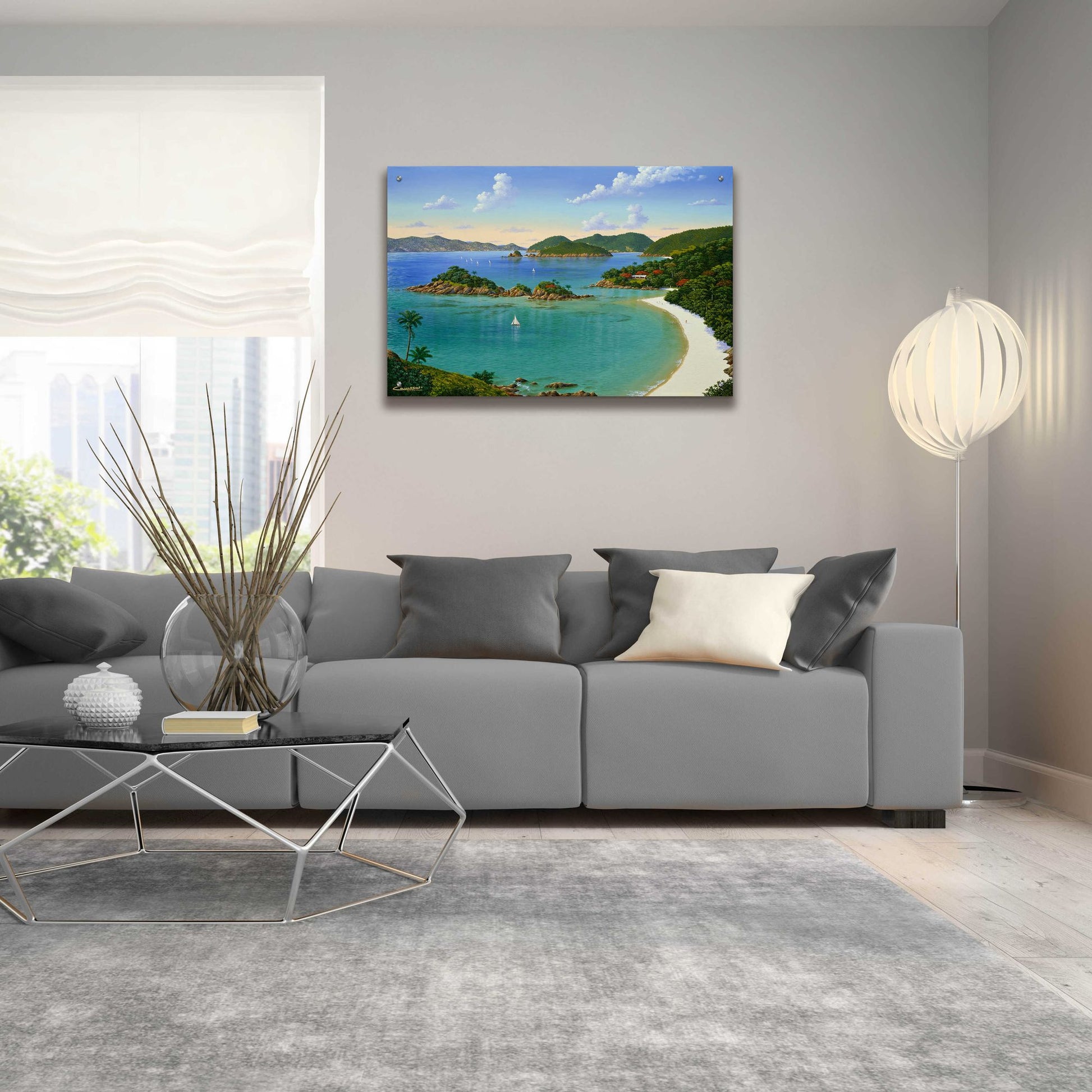 Epic Art 'Trunk Bay, Virgin Islands' by Eduardo Camoes, Acrylic Glass Wall Art,36x24