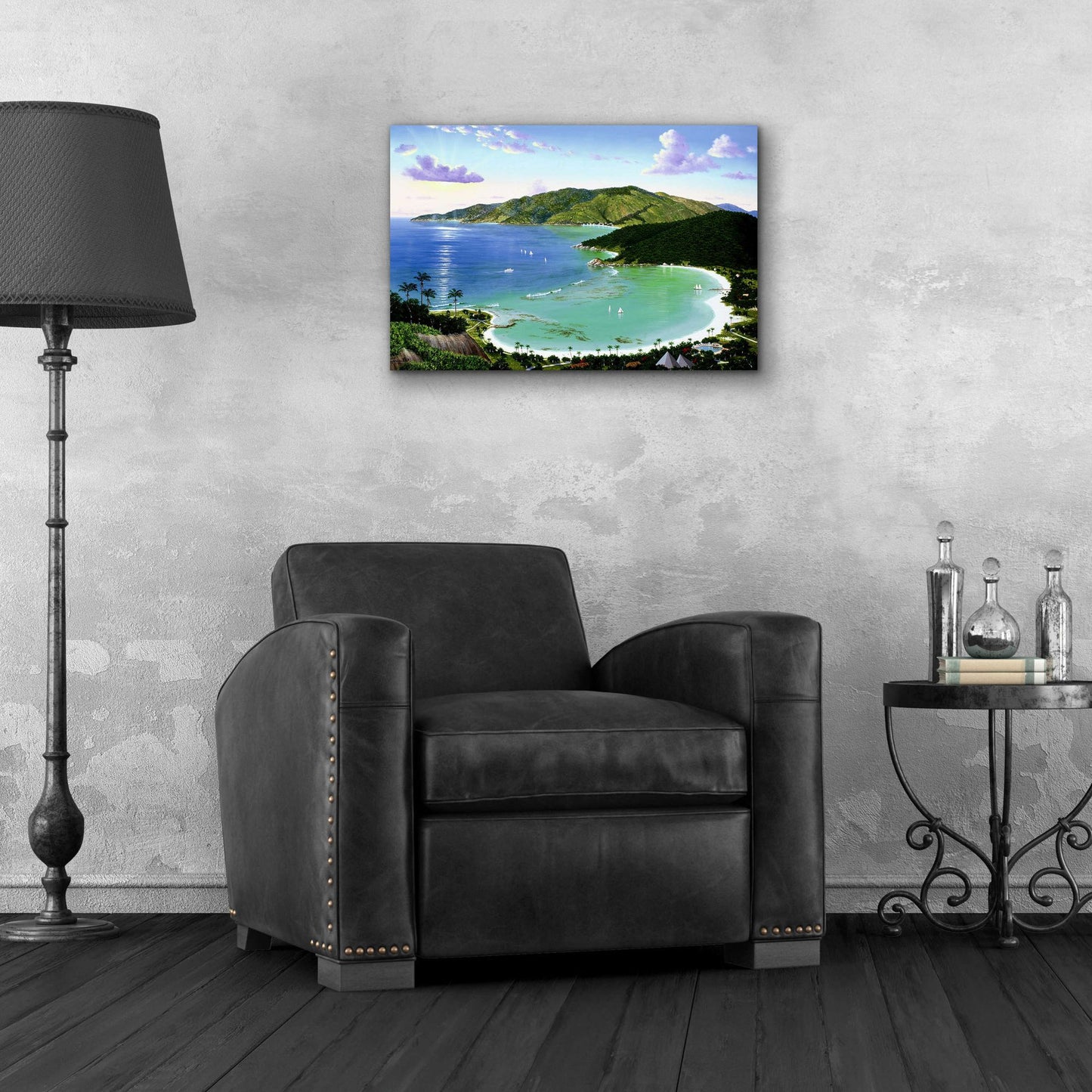 Epic Art 'Little Dix Bay, Virgin Islands' by Eduardo Camoes, Acrylic Glass Wall Art,24x16