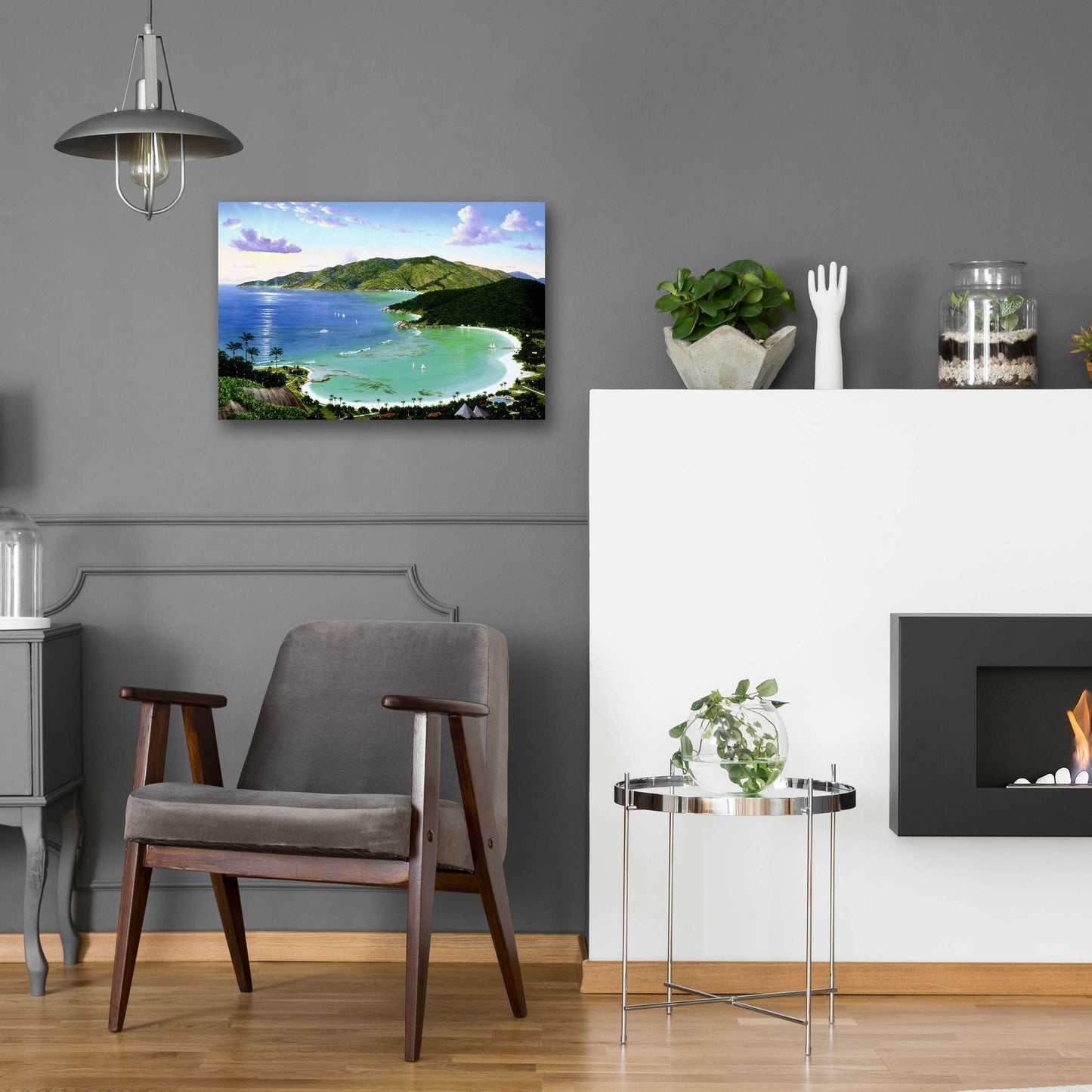 Epic Art 'Little Dix Bay, Virgin Islands' by Eduardo Camoes, Acrylic Glass Wall Art,24x16