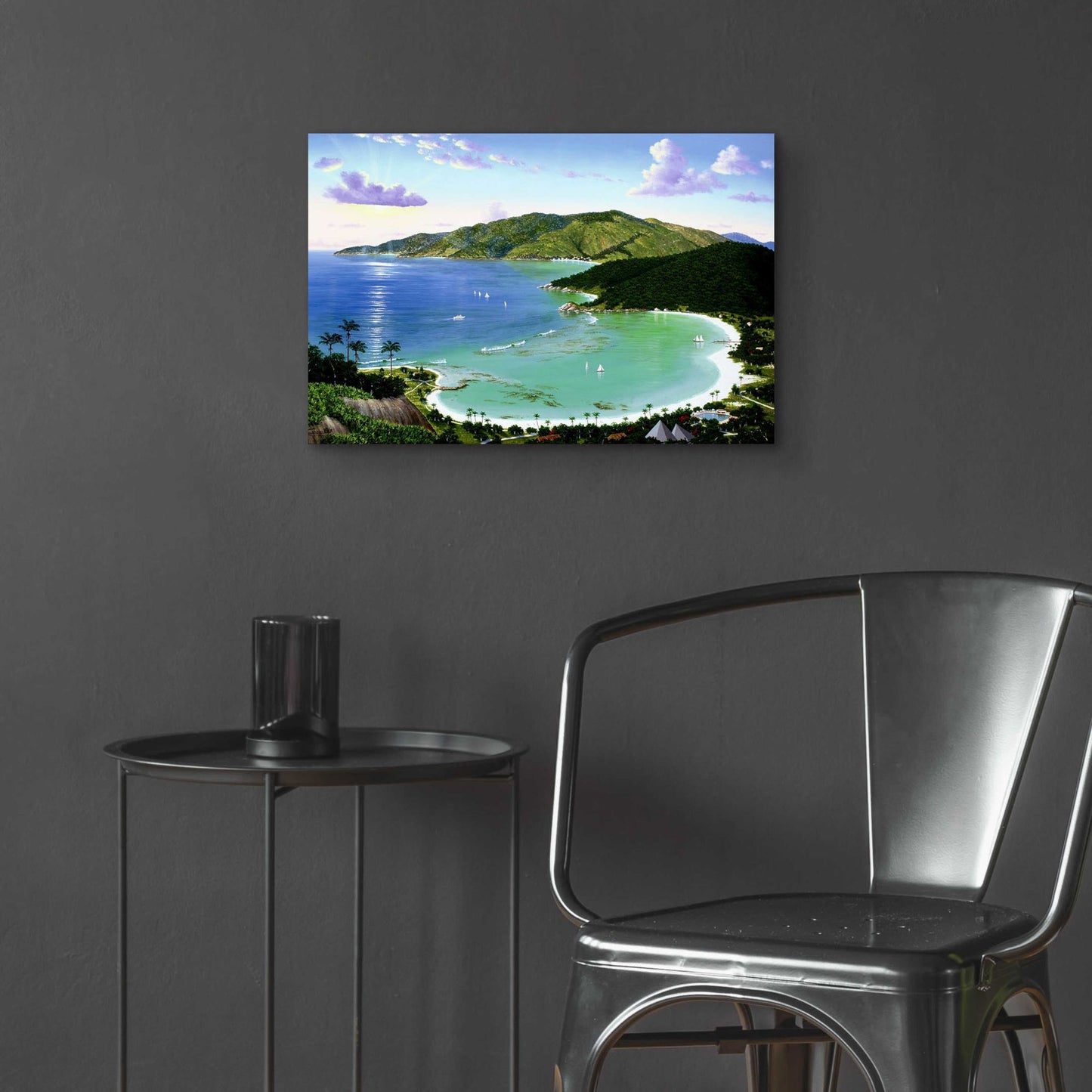 Epic Art 'Little Dix Bay, Virgin Islands' by Eduardo Camoes, Acrylic Glass Wall Art,24x16