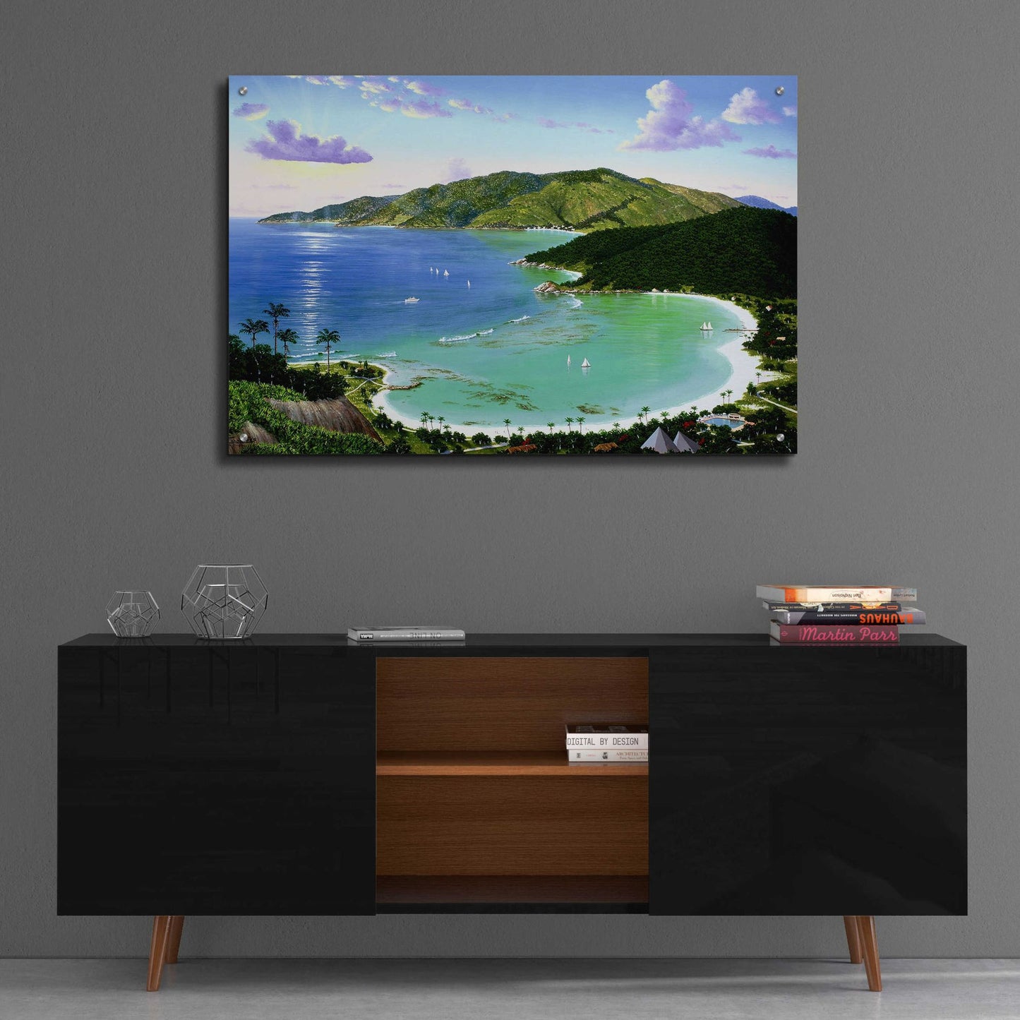 Epic Art 'Little Dix Bay, Virgin Islands' by Eduardo Camoes, Acrylic Glass Wall Art,36x24