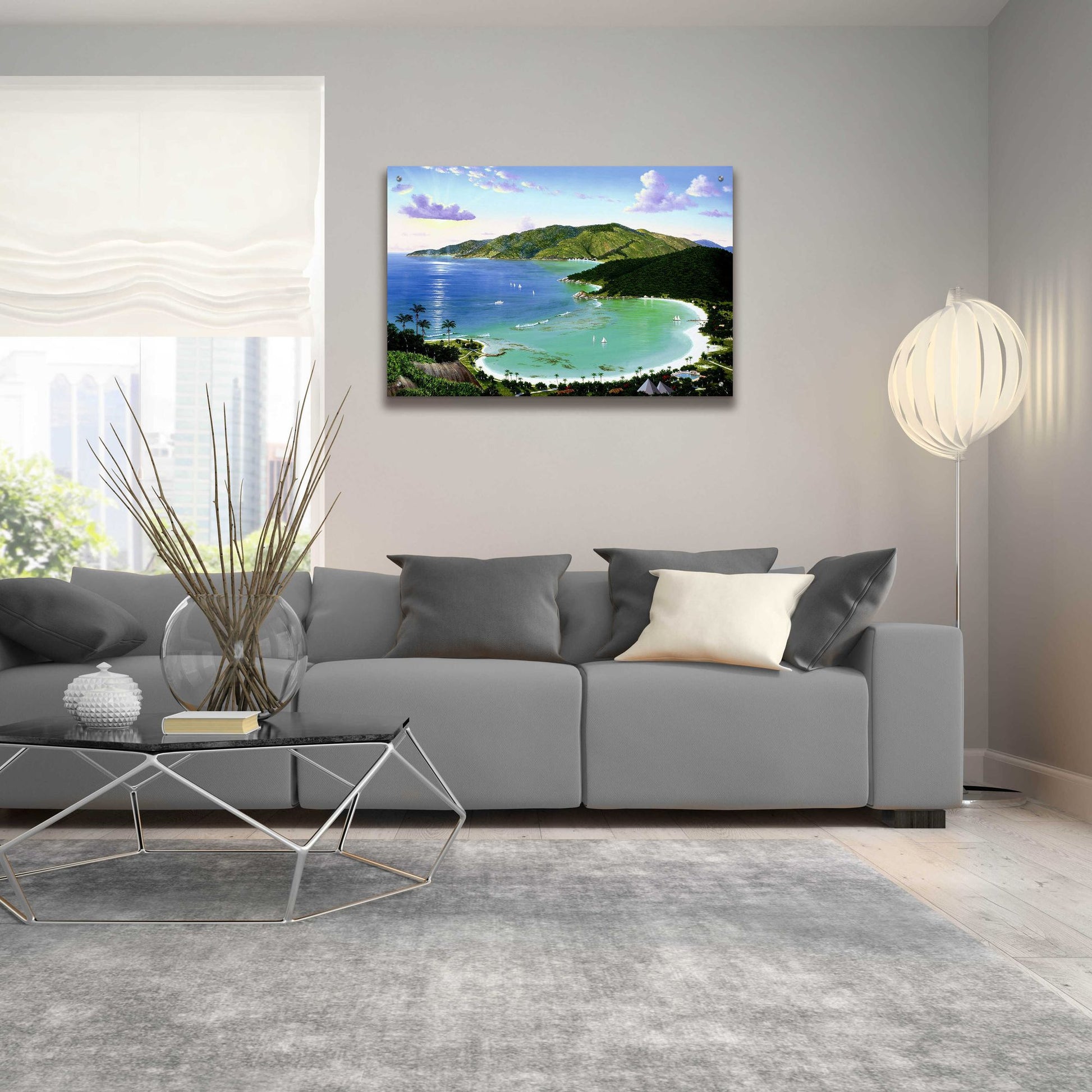 Epic Art 'Little Dix Bay, Virgin Islands' by Eduardo Camoes, Acrylic Glass Wall Art,36x24