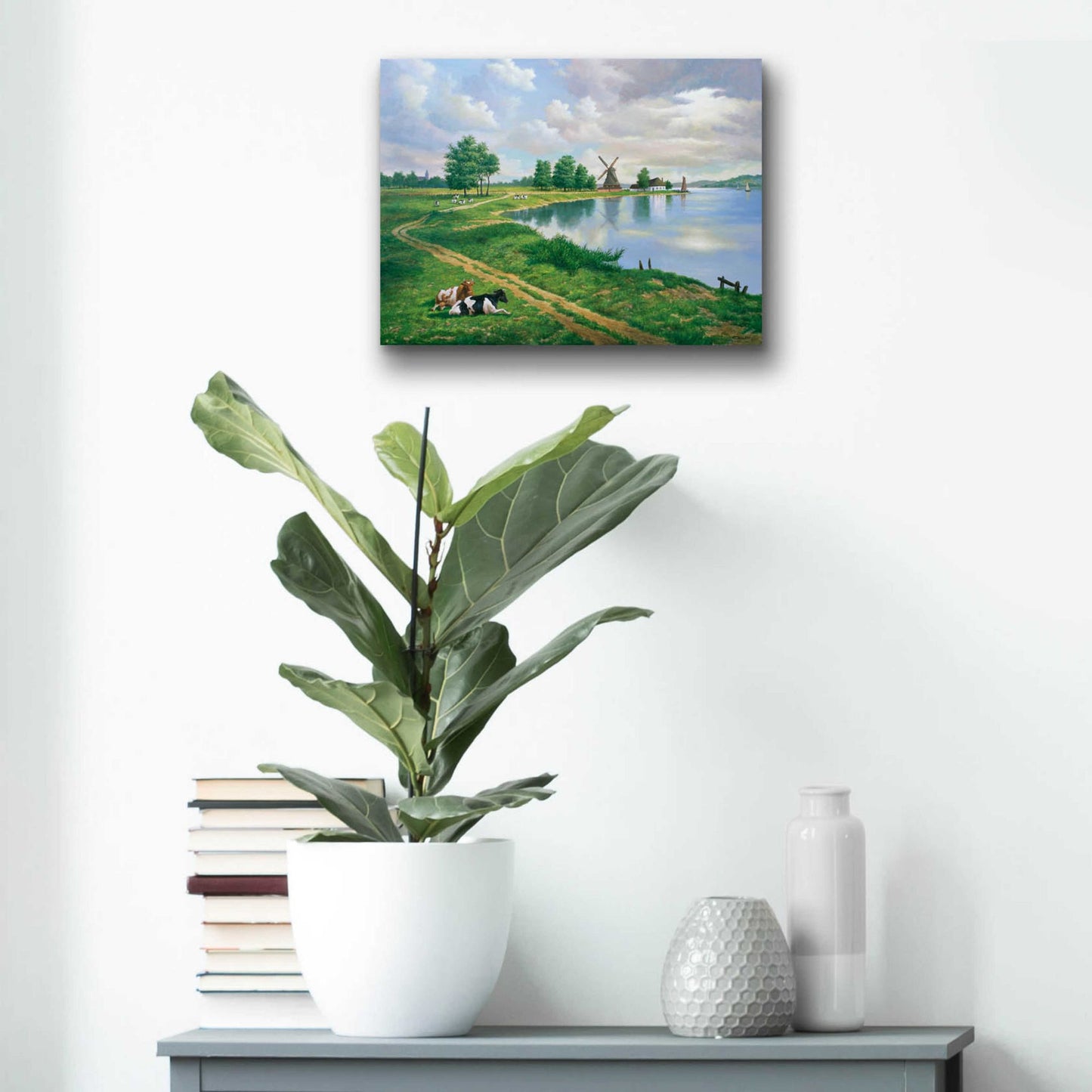 Epic Art 'A Dutch Landscape' by Eduardo Camoes, Acrylic Glass Wall Art,16x12