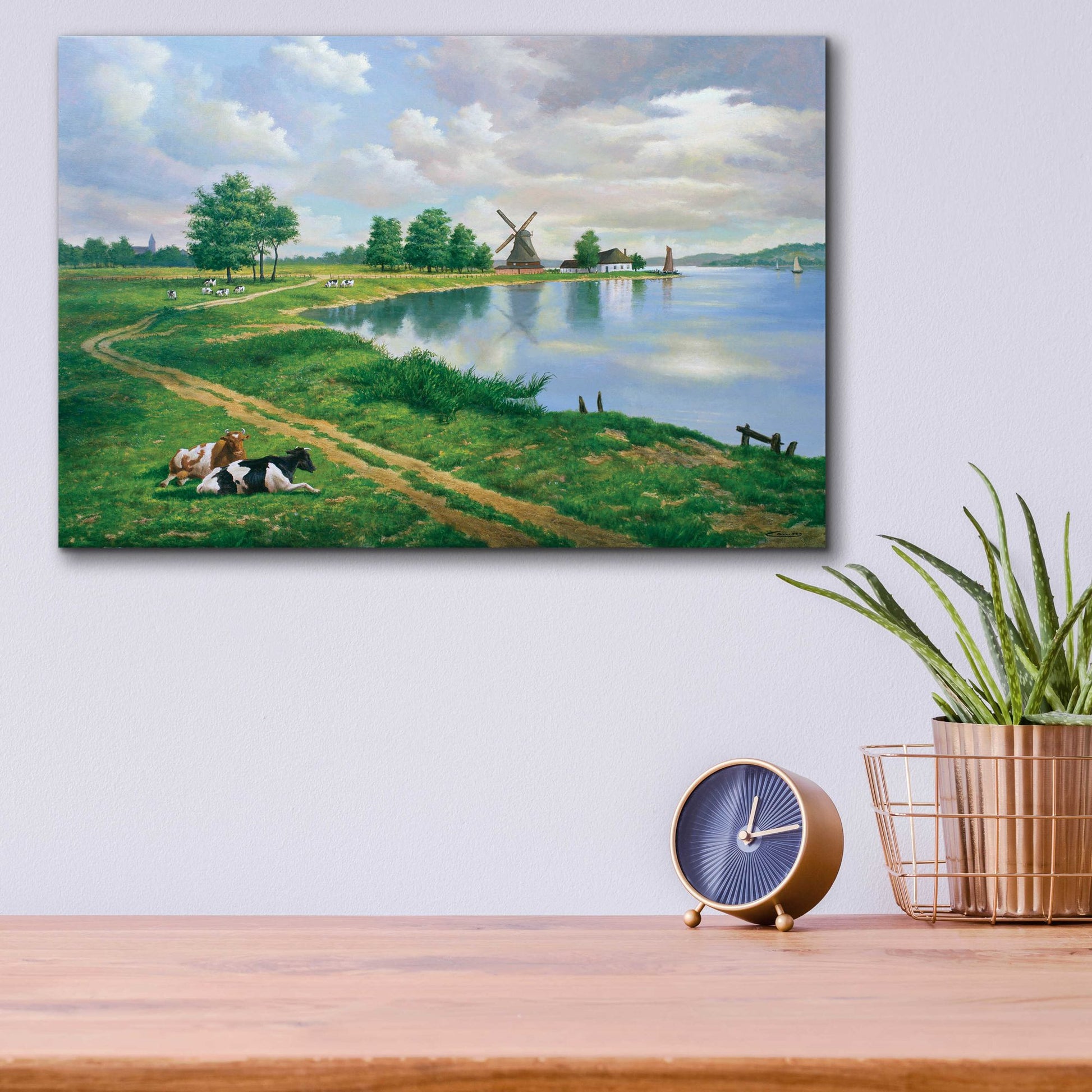 Epic Art 'A Dutch Landscape' by Eduardo Camoes, Acrylic Glass Wall Art,16x12