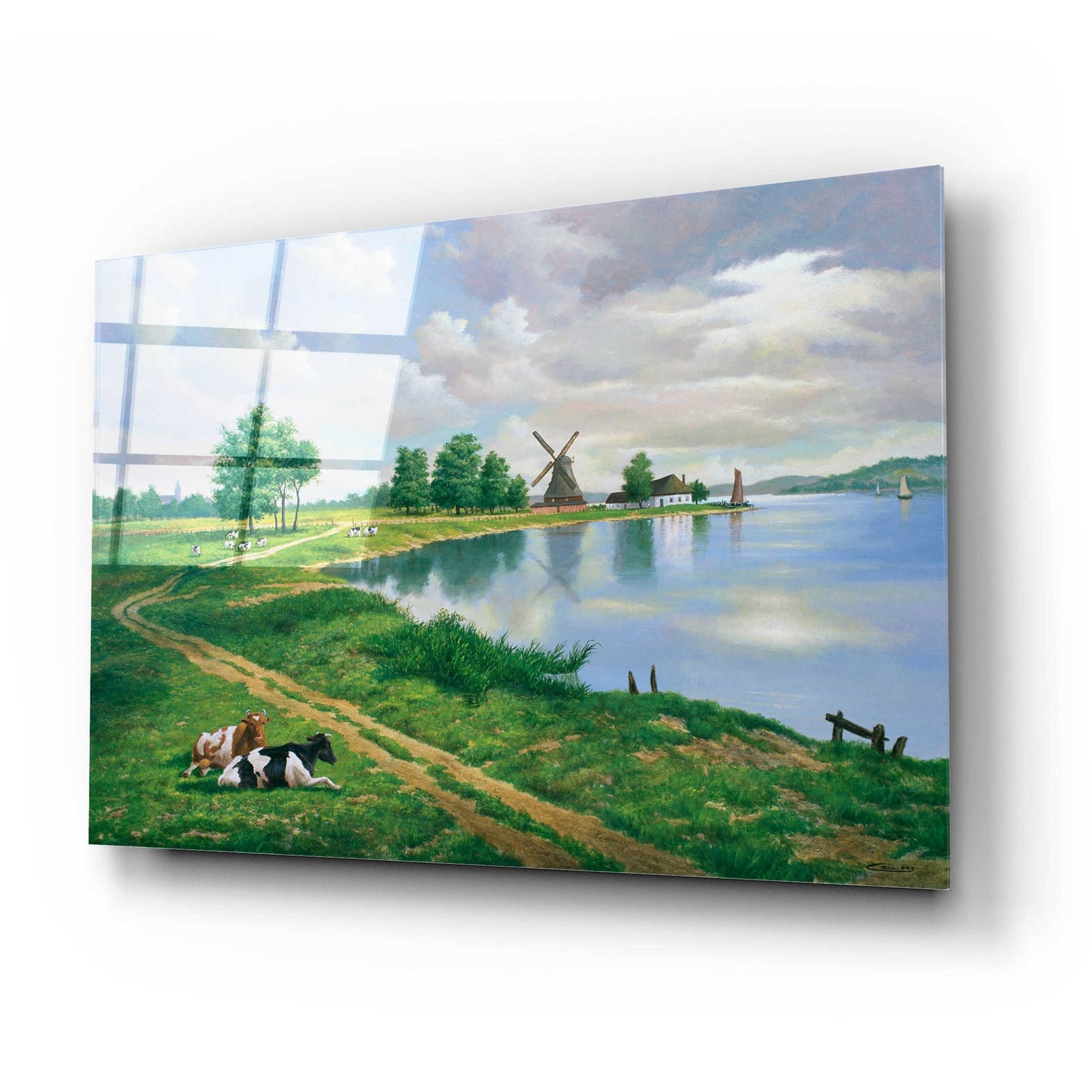 Epic Art 'A Dutch Landscape' by Eduardo Camoes, Acrylic Glass Wall Art,24x16