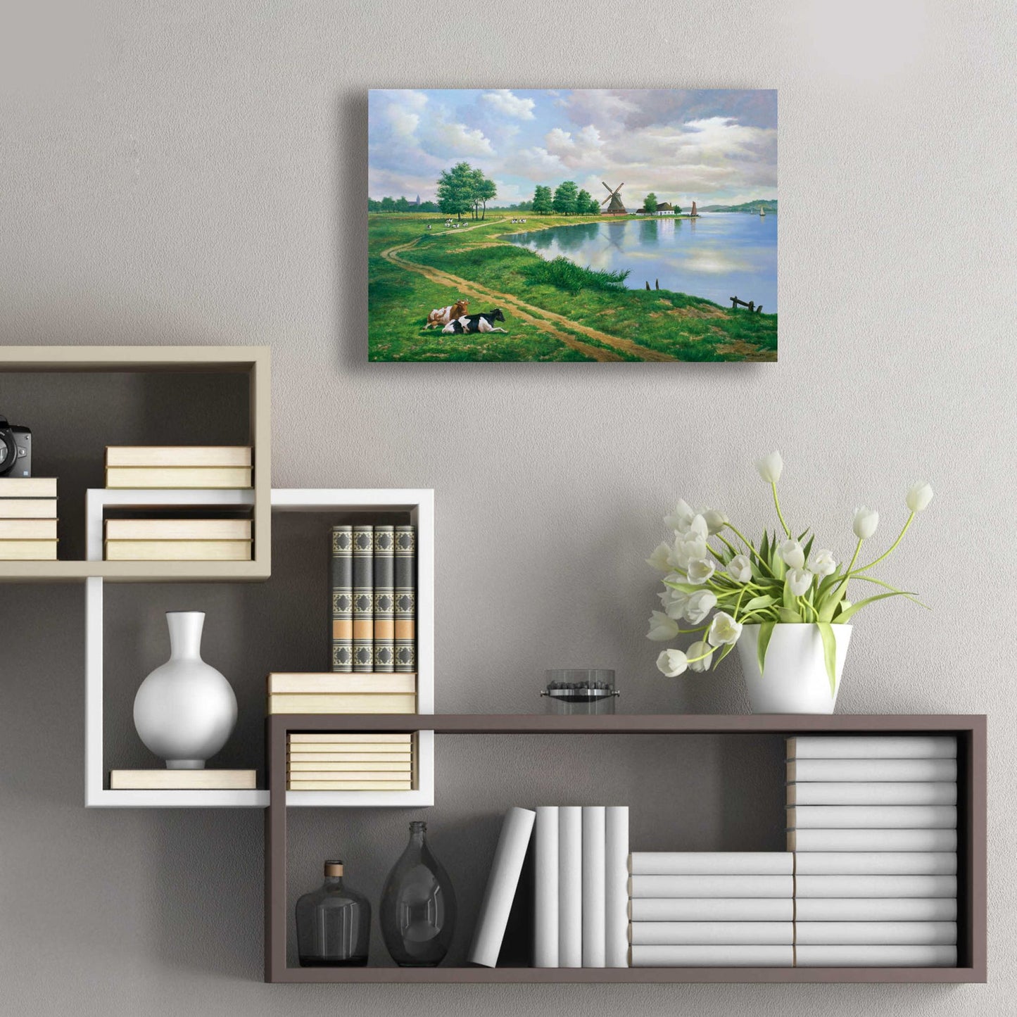 Epic Art 'A Dutch Landscape' by Eduardo Camoes, Acrylic Glass Wall Art,24x16