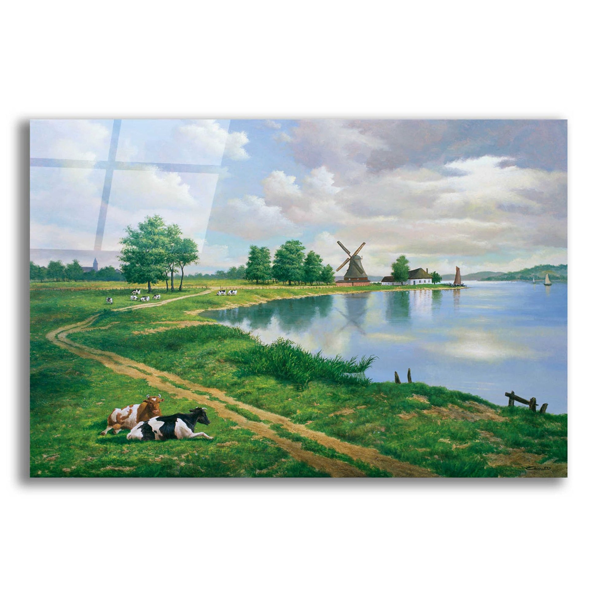 Epic Art 'A Dutch Landscape' by Eduardo Camoes, Acrylic Glass Wall Art,24x16