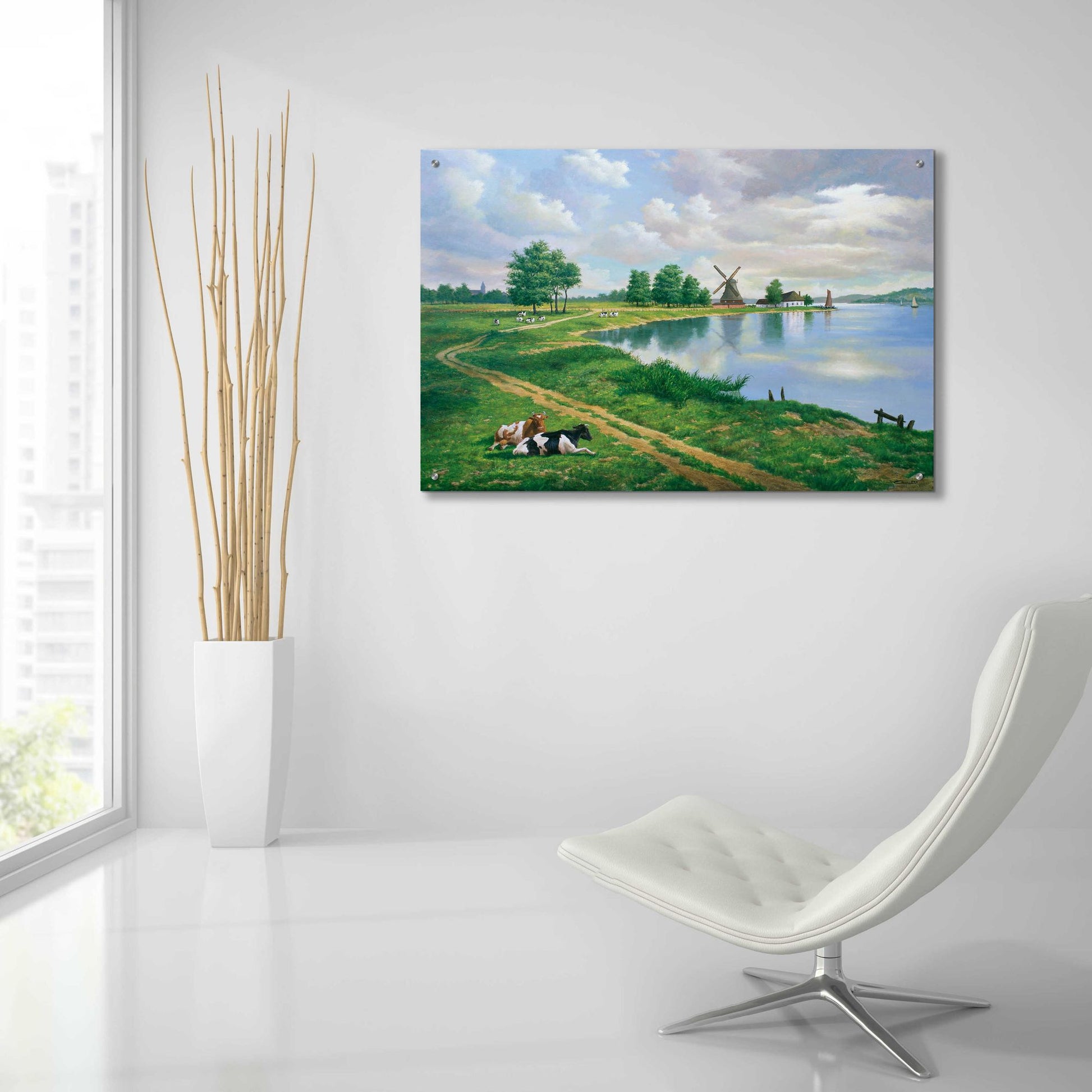 Epic Art 'A Dutch Landscape' by Eduardo Camoes, Acrylic Glass Wall Art,36x24