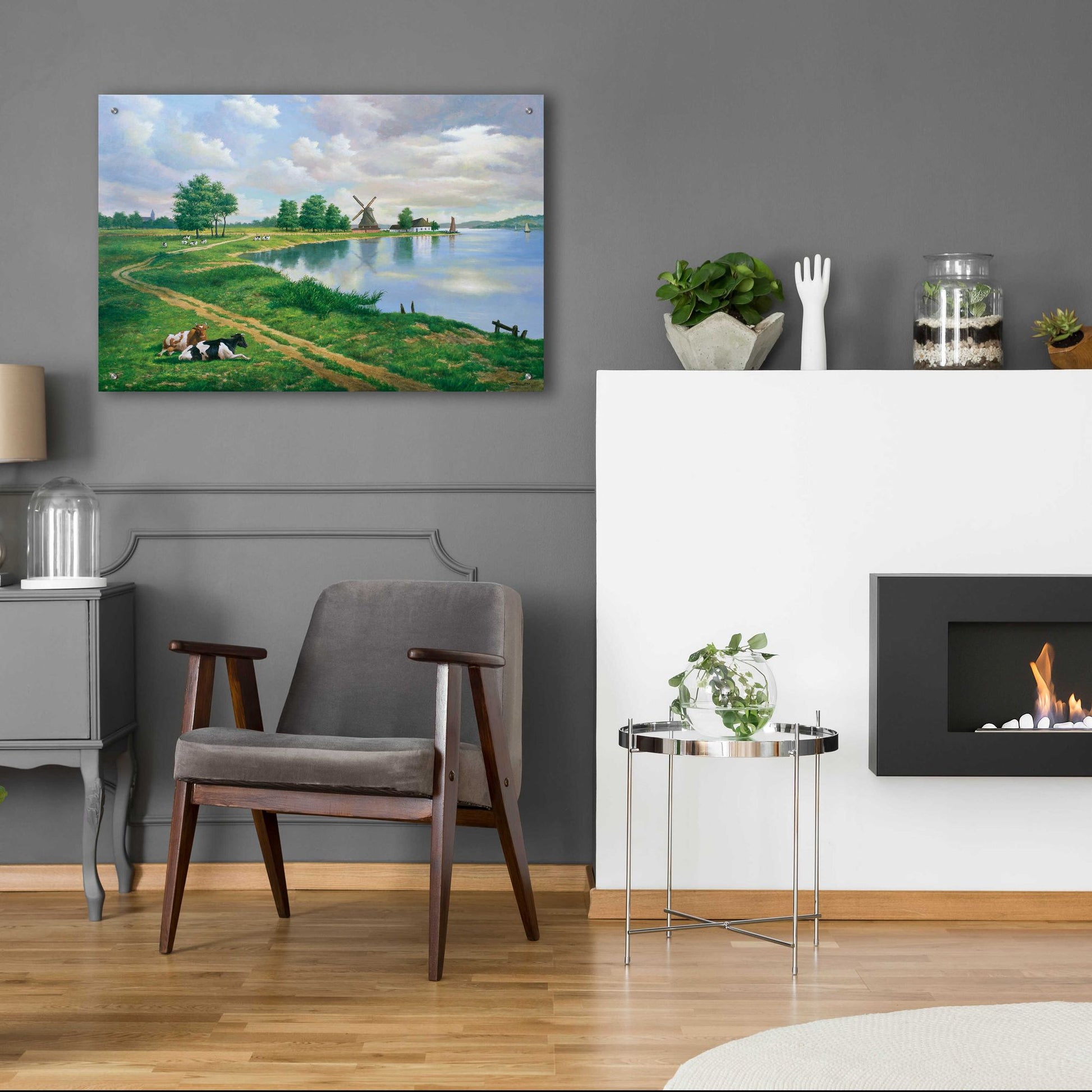 Epic Art 'A Dutch Landscape' by Eduardo Camoes, Acrylic Glass Wall Art,36x24