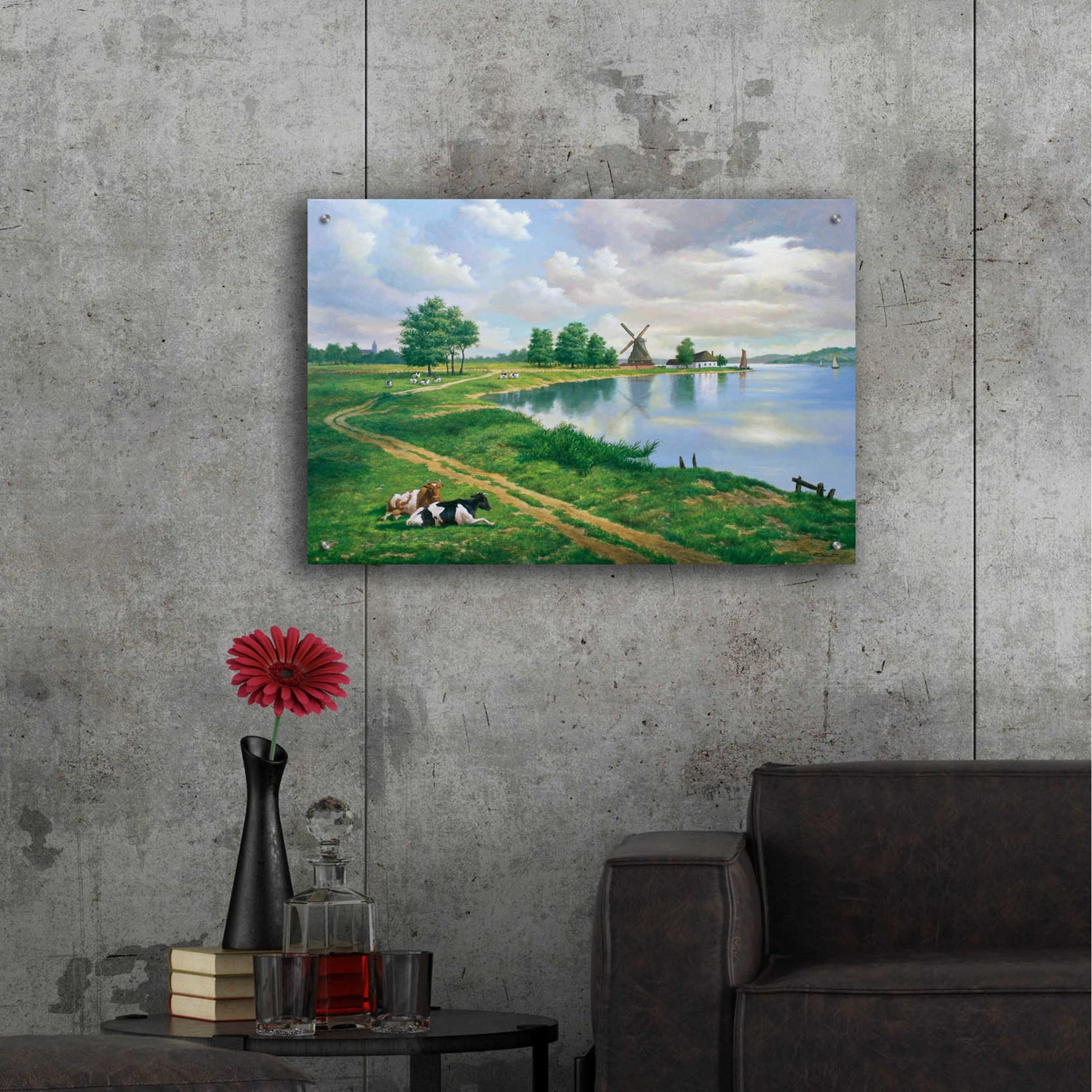 Epic Art 'A Dutch Landscape' by Eduardo Camoes, Acrylic Glass Wall Art,36x24