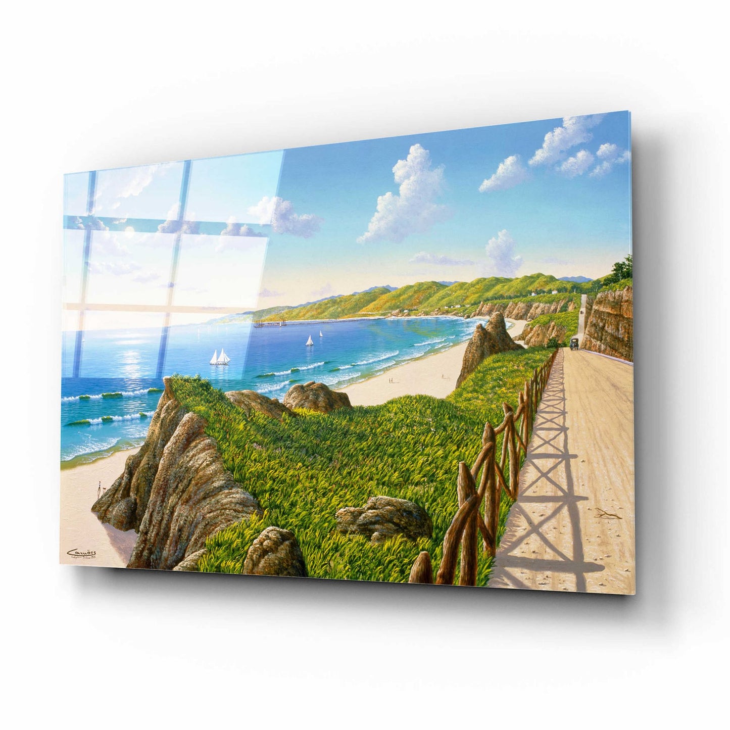 Epic Art 'California Incline 1915' by Eduardo Camoes, Acrylic Glass Wall Art,16x12